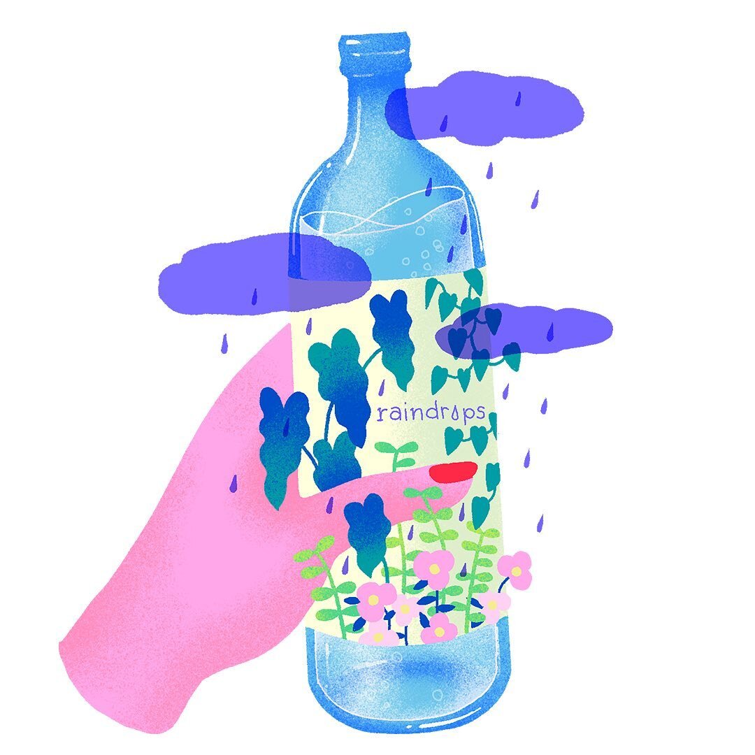 Stay hydrated. It&rsquo;s hot out here. 💦🥵🔥☀️
.
.
.
. 
#editorial #editorialillustration #spotillustration #illustration #hydration #sparkingwater #seltzer #procreate #compoundbutter