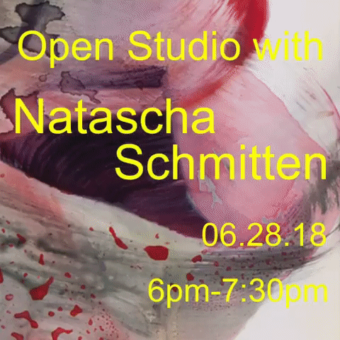  Instagram flyer gif for an open studio with Natascha Schmitten at ESMoA  