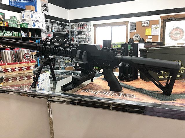 Check out this cool 😎 toy!!!!
9mm belt fed FM-9 suppressed
Upper on a full auto lower!!!!!
Brrrrrrrp!!!!! #freedom #fullauto #pewpew #9mm #local #kalispell #montana #guns #machinegun 
#freedomordnance #machinegunsmontana #fungun #beltfed