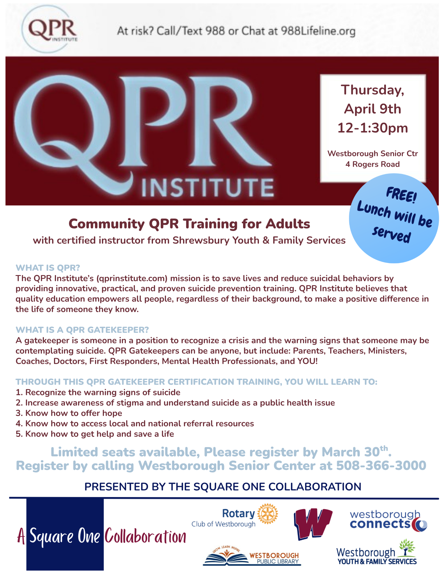 Community QPR Gatekeeper Training