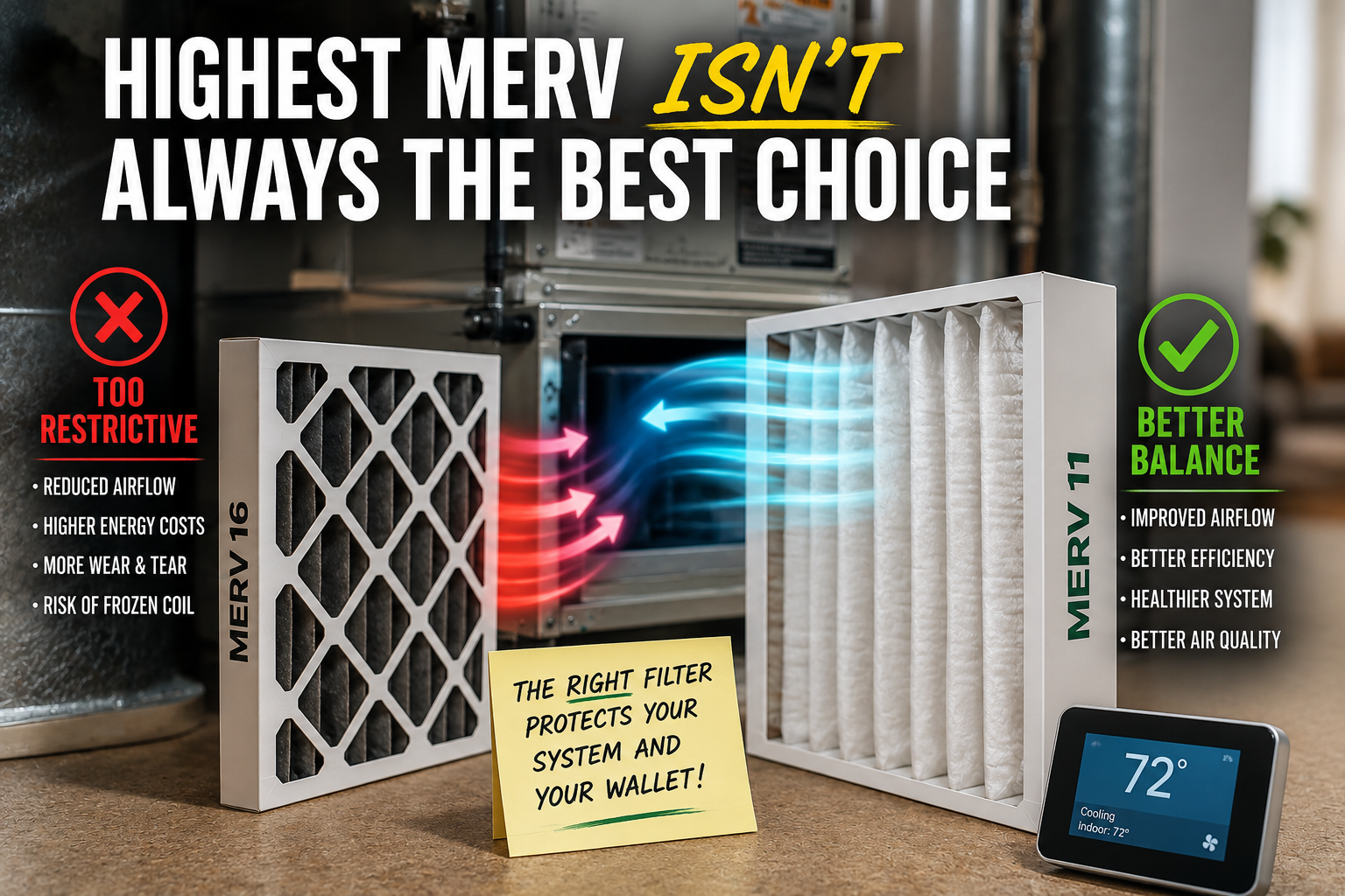 Why the Highest MERV Filter Isn't Always the Best Choice for Your HVAC System