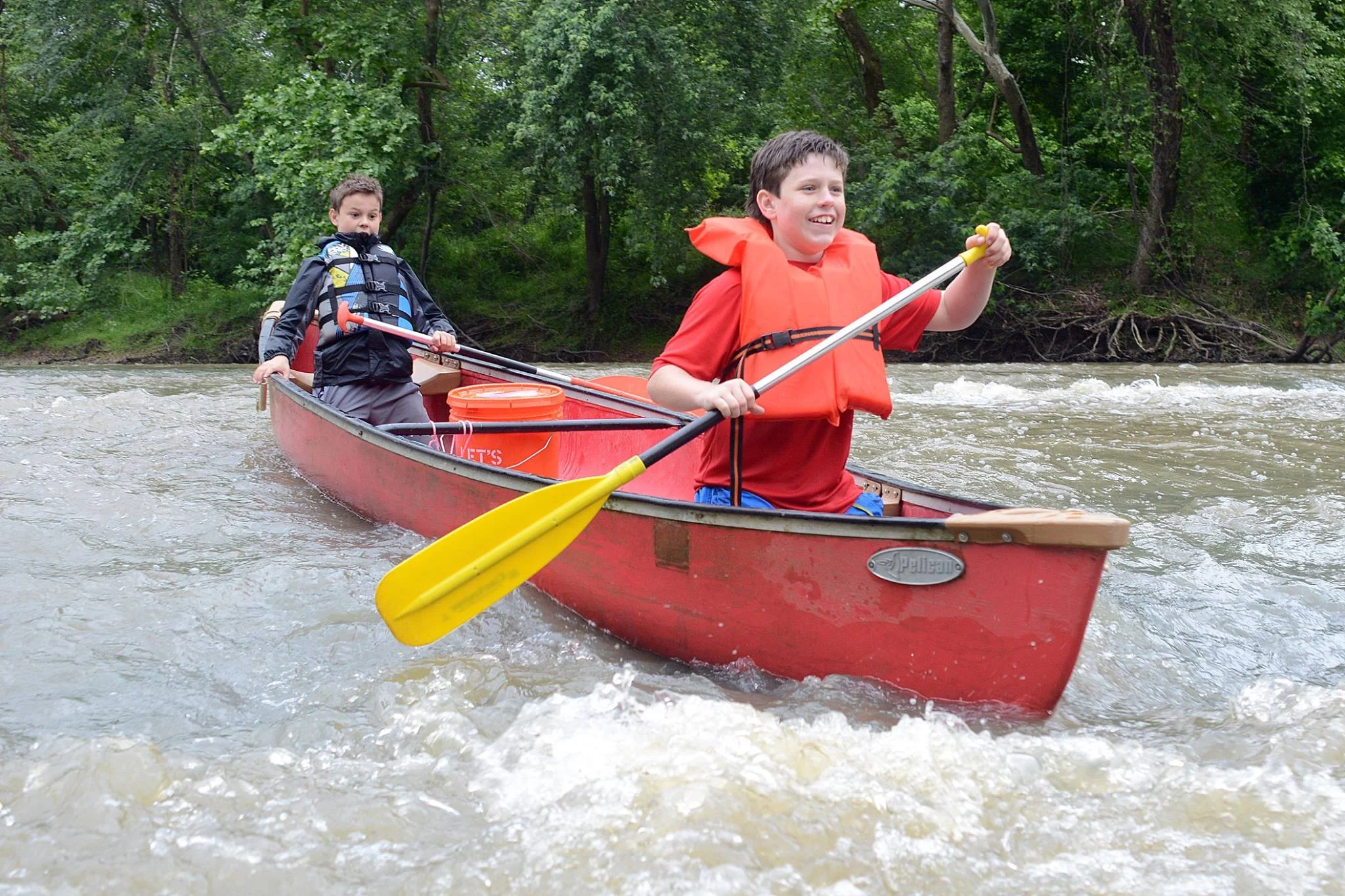 We canoe.