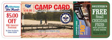 This is an image of a Camp Card from previous years. It will likely be similar for 2019.
