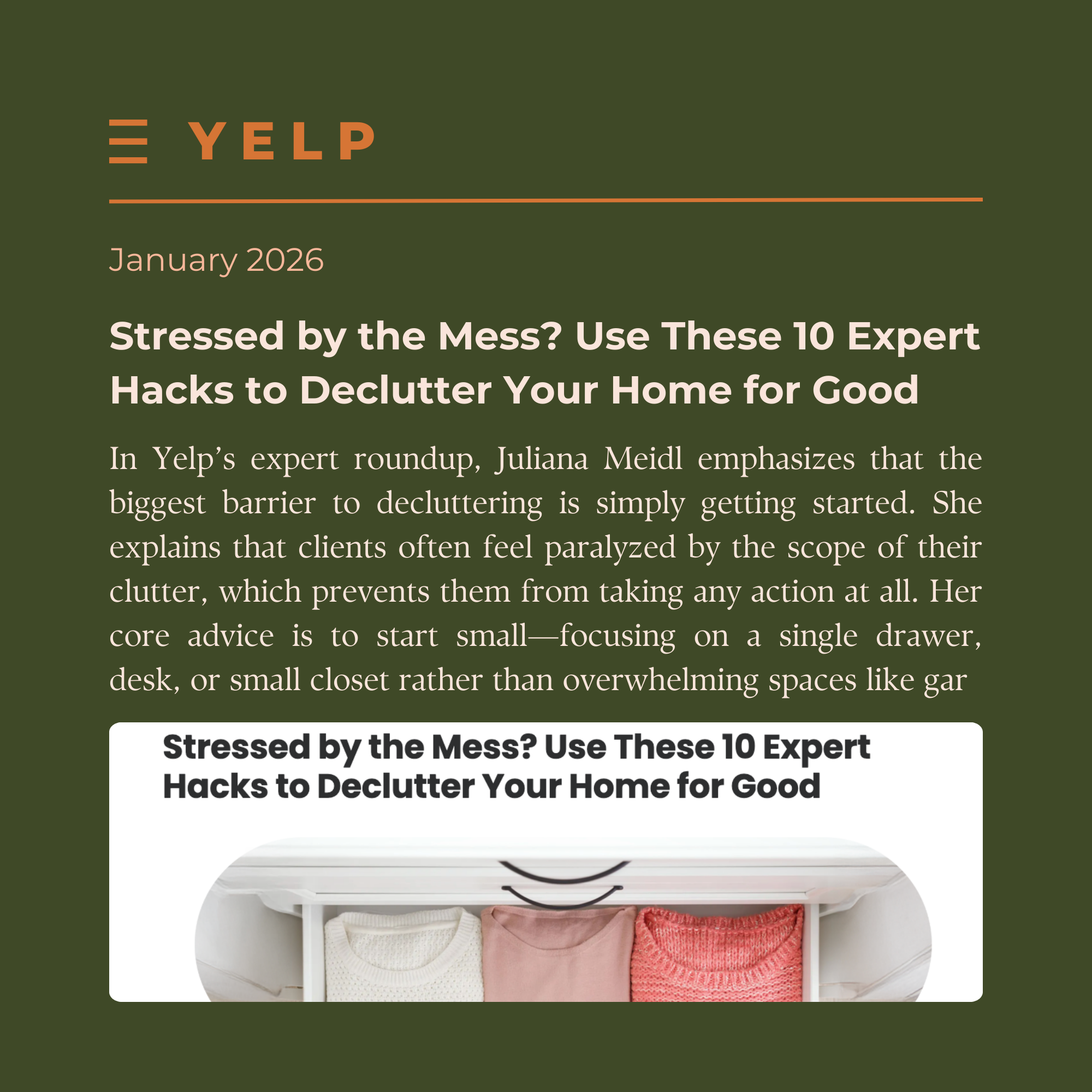 Yelp! | Stressed by the Mess? Use These 10 Expert Hacks to Declutter Your Home for Good