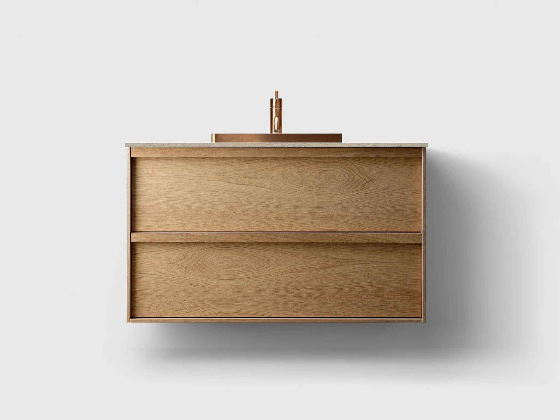 H2 100 cm kommode i 6 ulike farger m/Norrvange Light Grey & Copper Servant