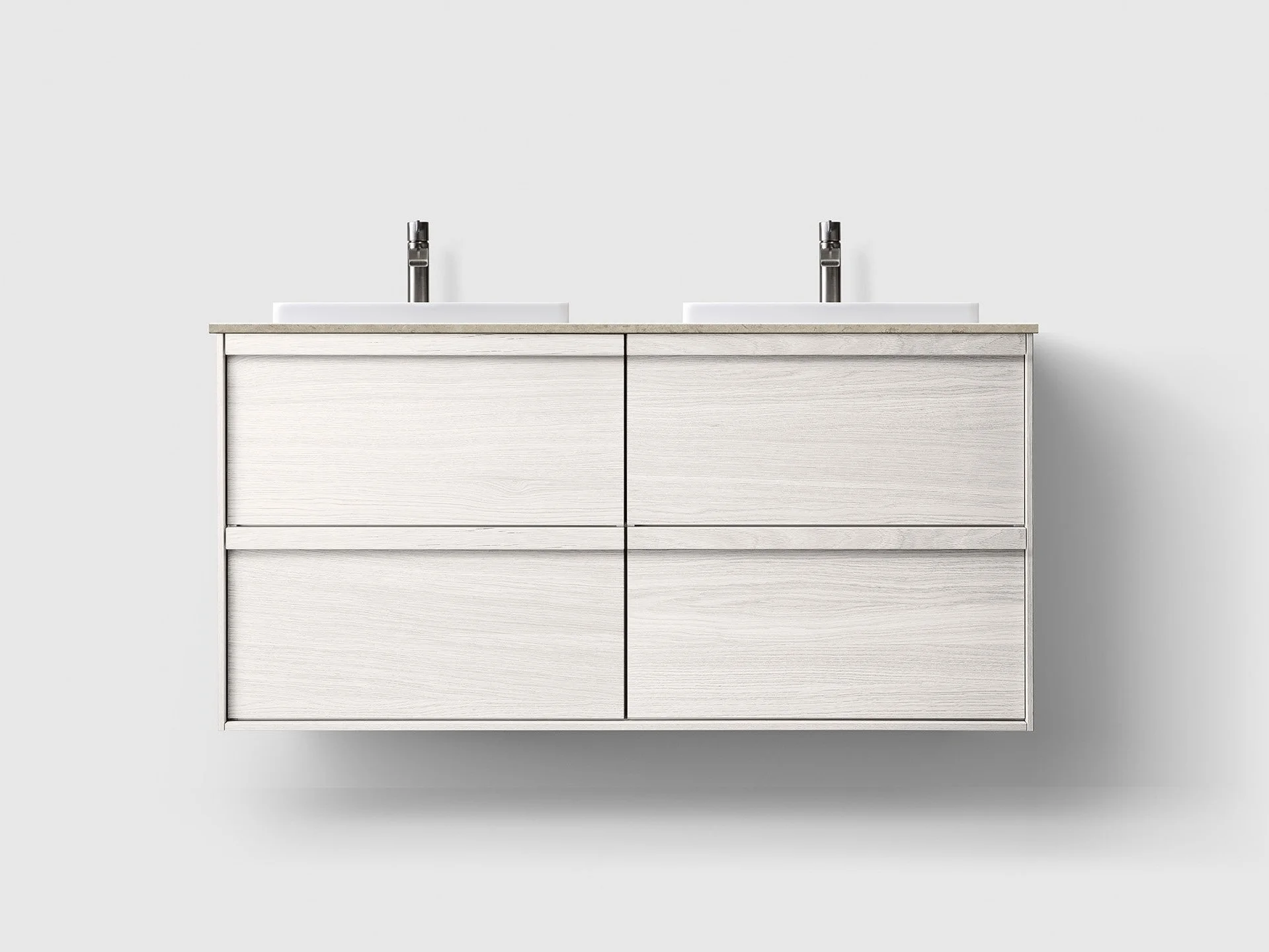 H2 120 cm kommode i 6 ulike farger m/Norrvange Light Grey & White Solid servant