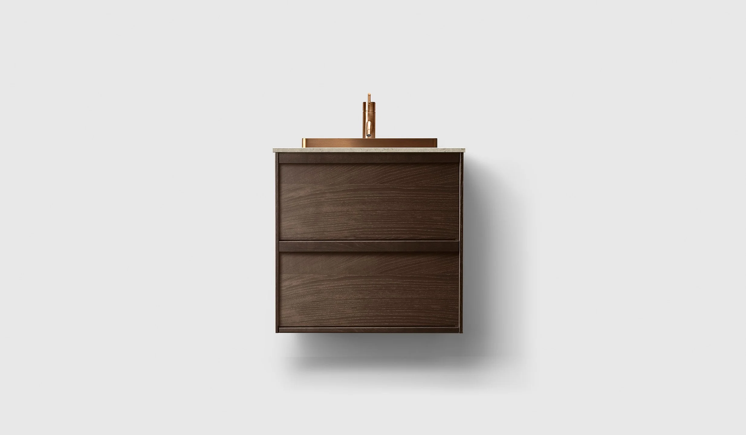 H2 60 cm kommode i 6 ulike farger m/beige Norrvange og kopperservant