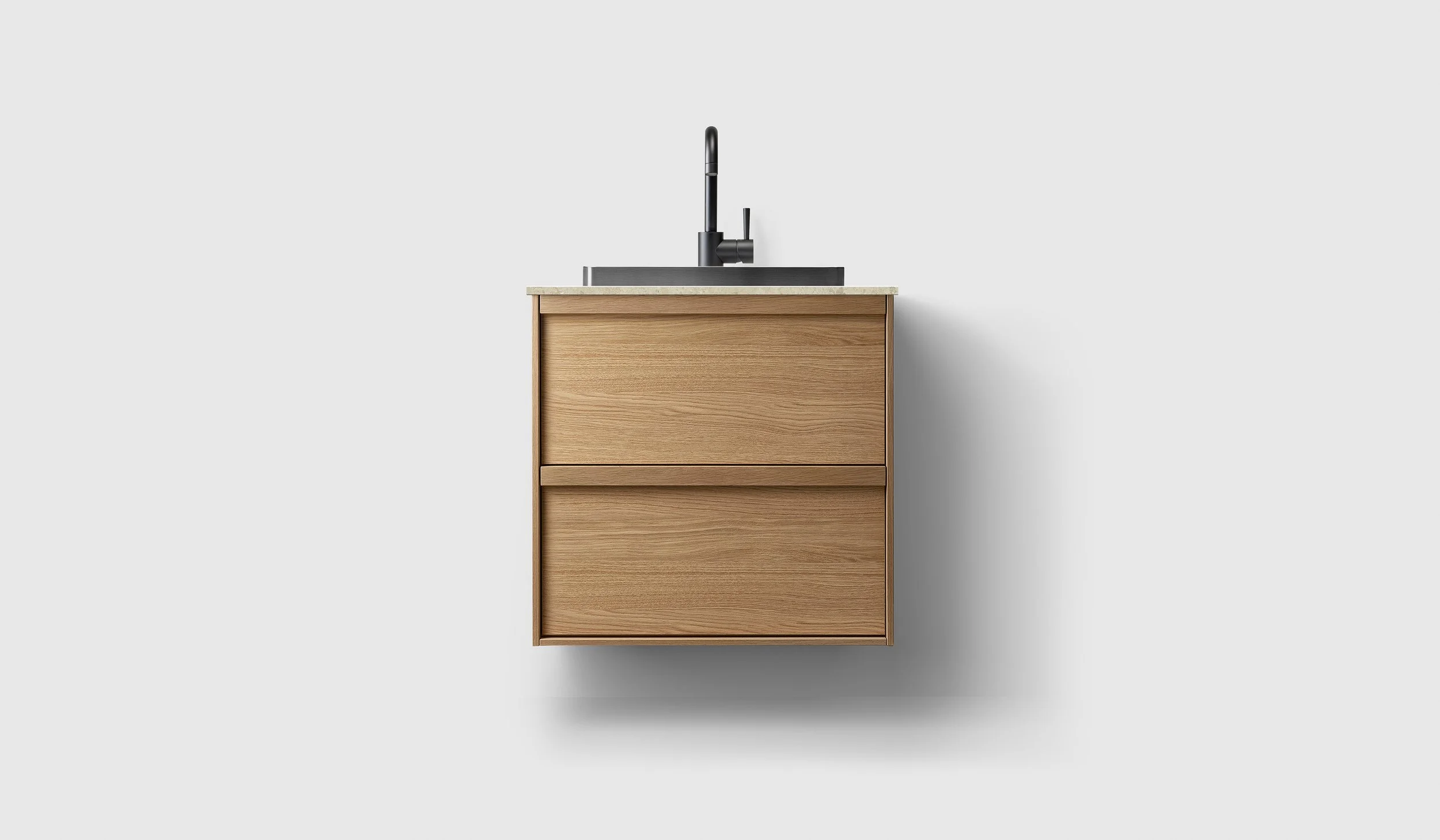 H2 60 cm kommode i 6 ulike farger m/beige Norrvange & black chrome servant