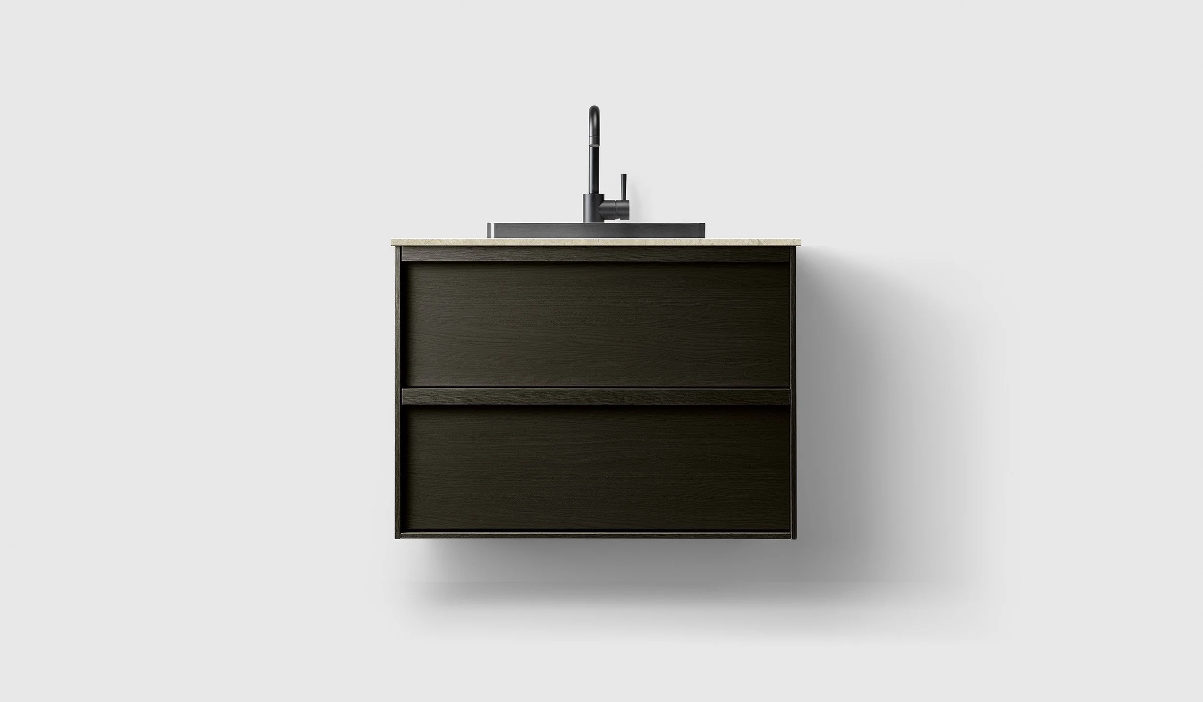 H2 80 cm kommode i 6 ulike farger m/beige Norrvange & black chrome servant