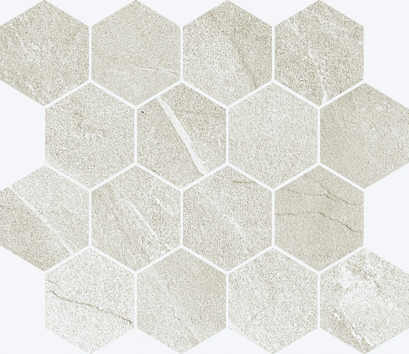 Mosaikk heksagon - nett på 30x26cm