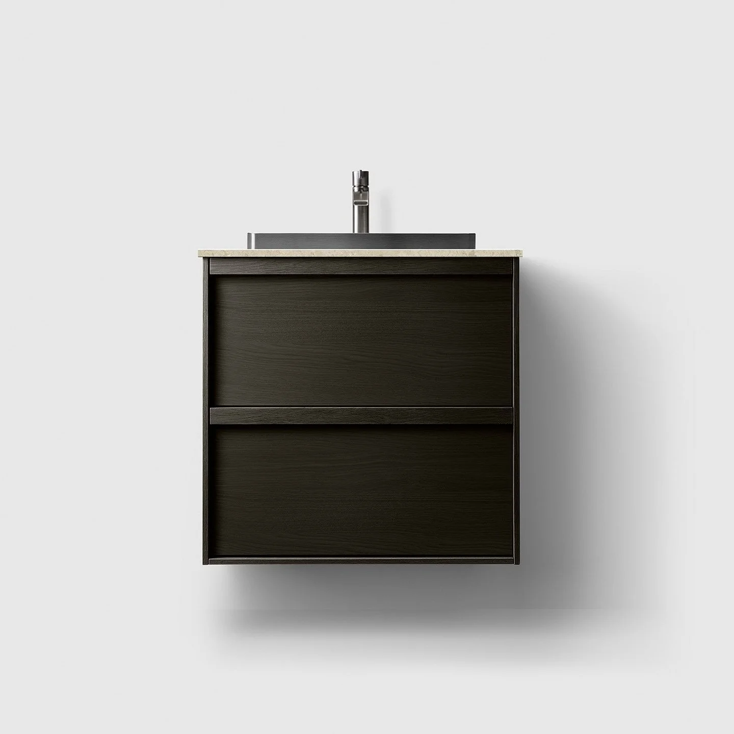 H2 60 cm kommode i 6 ulike farger m/Norrvange Beige & Stainless Steel Servant