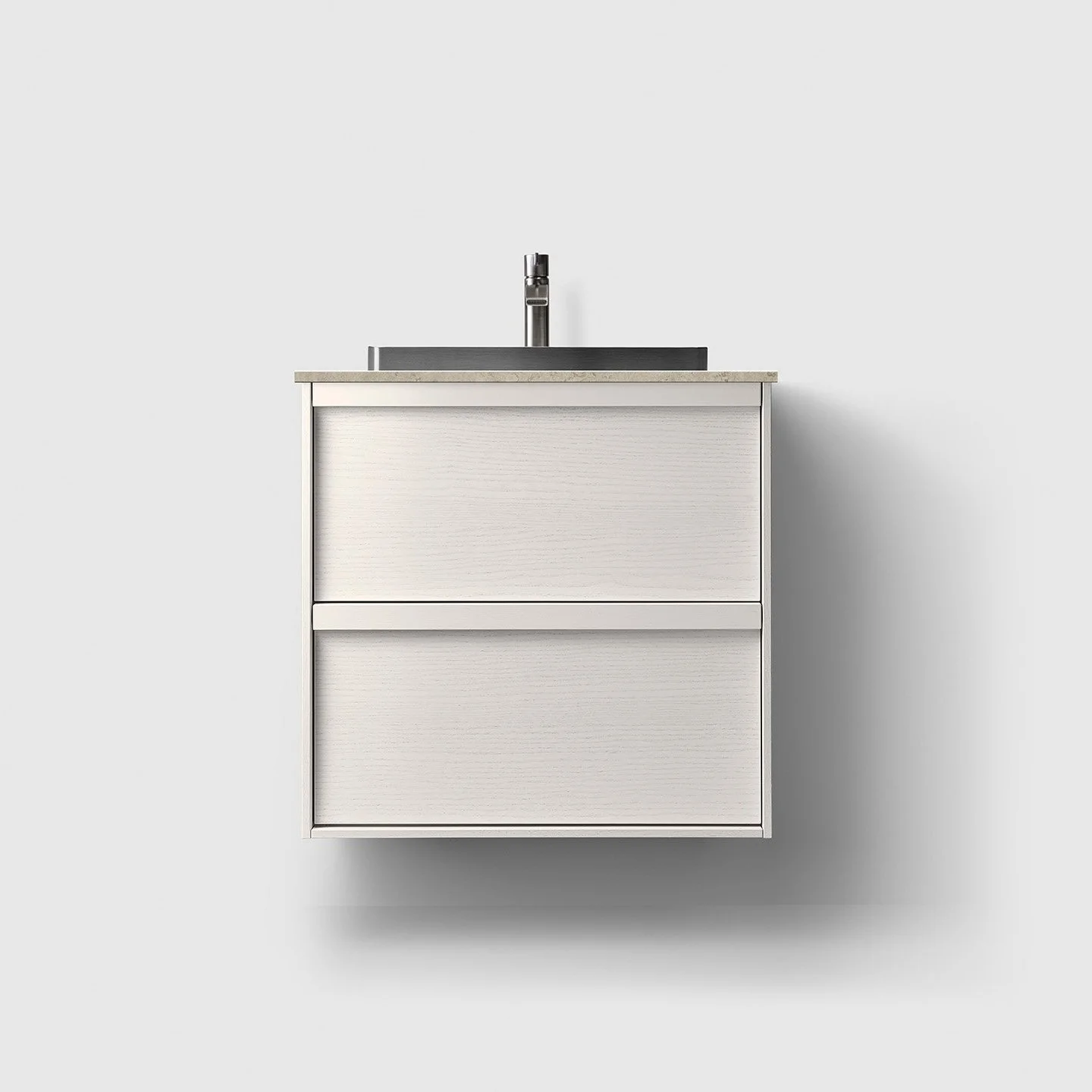 H2 60 cm kommode i 6 ulike farger m/Norrvange Light Grey & Stainless Steel Servant