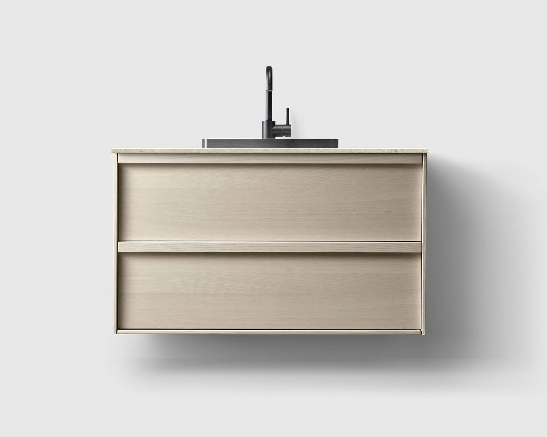 H2 100 cm kommode i 6 ulike farger m/Norrvange Beige & Black Chrome Servant