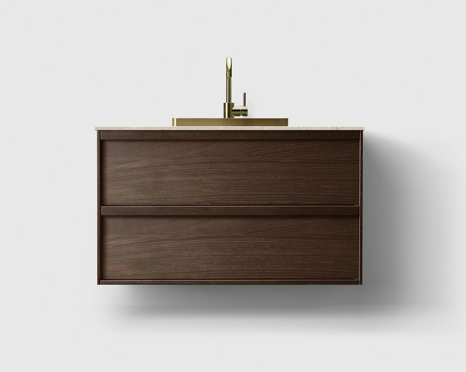 H2 100 cm kommode i 6 ulike farger m/Norrvange Beige & Brass Servant