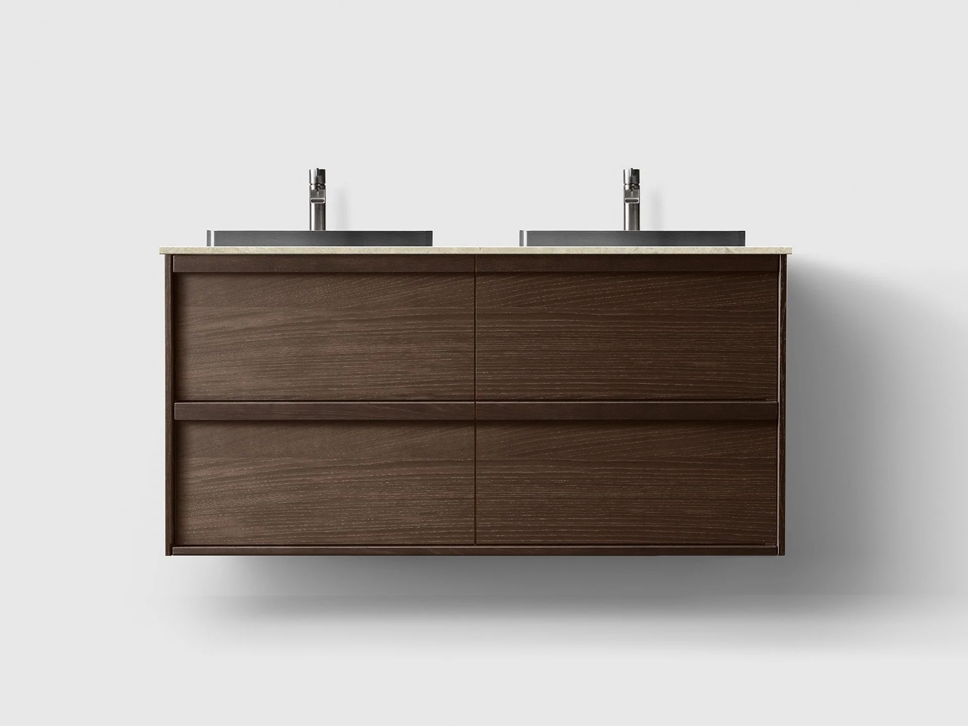 H2 120 cm kommode i 6 ulike farger m/Norrvange Beige & Stainless Steel Servant