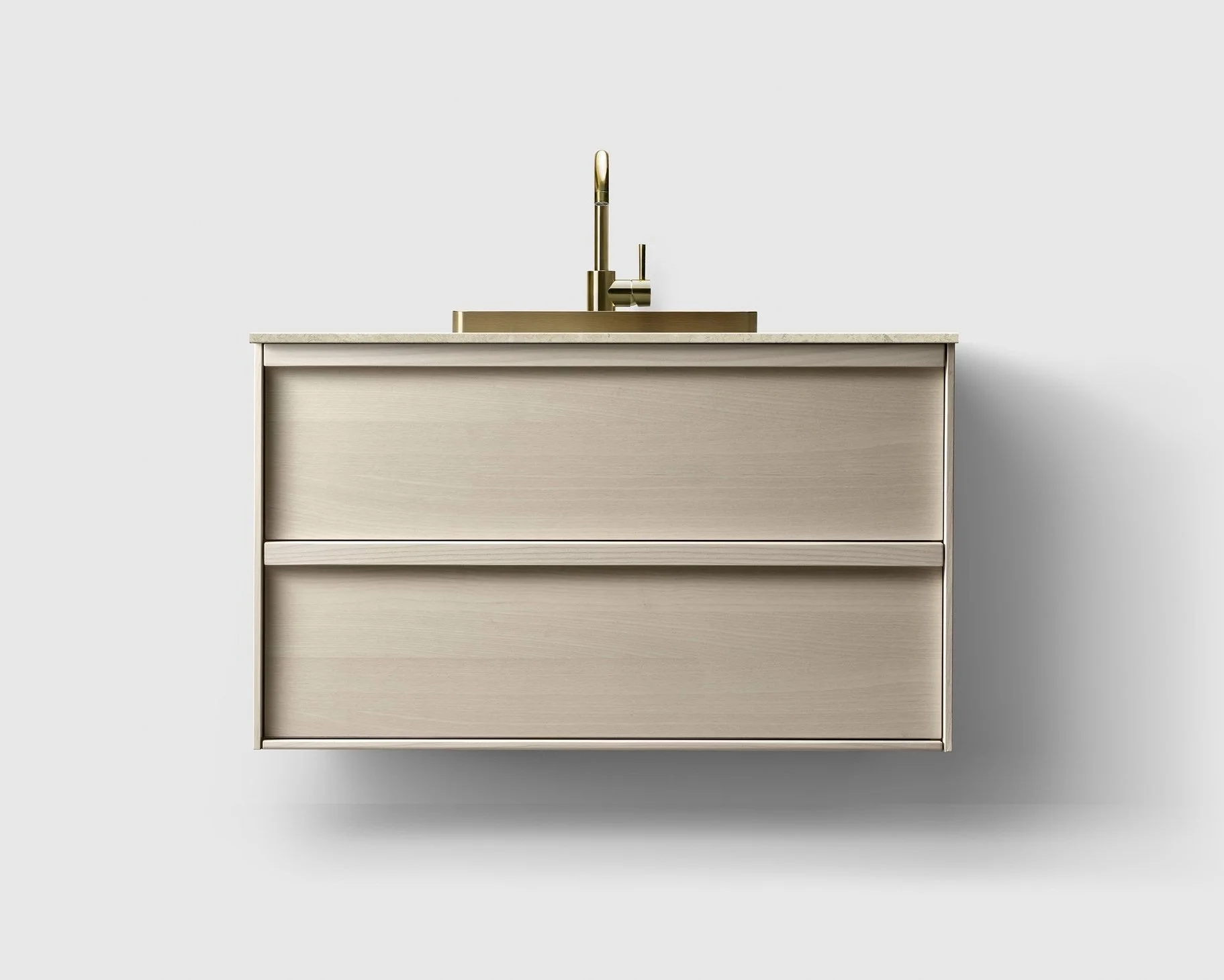 H2 100 cm kommode i 6 ulike farger m/valgfri Granittkeramikk & Brass Servant