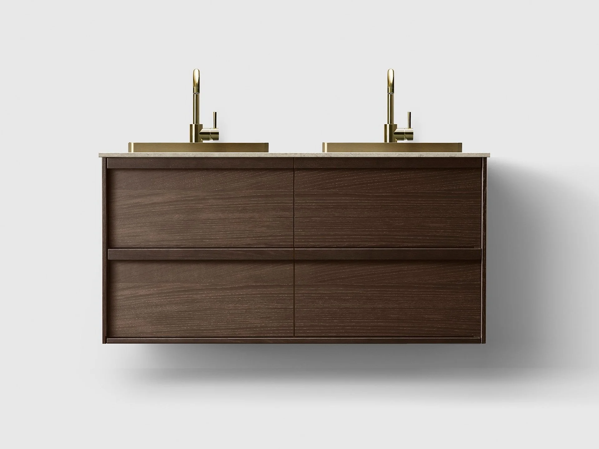 H2 120 cm kommode i 6 ulike farger m/Norrvange Light Grey & Brass Servant