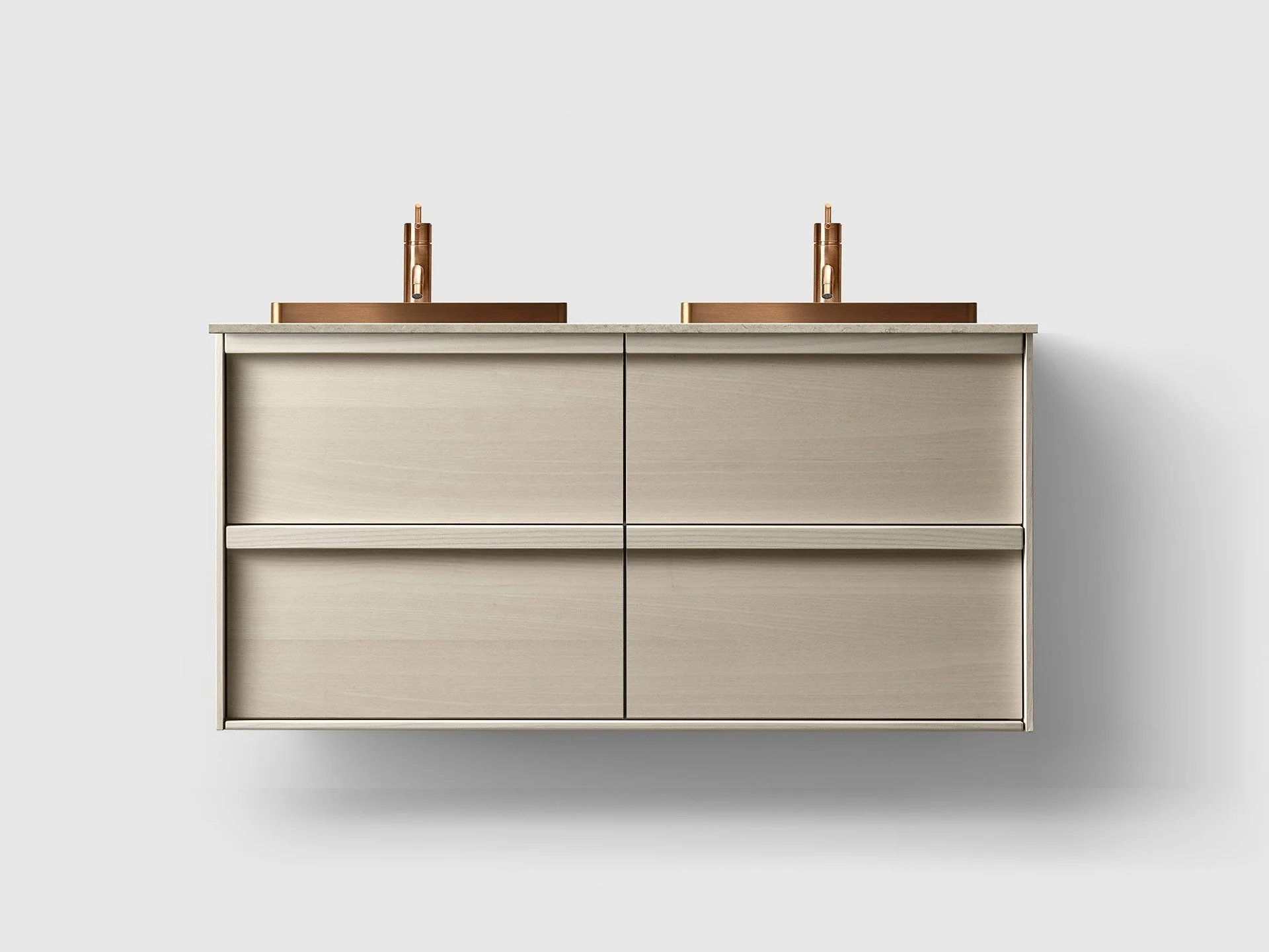 H2 120 cm kommode i 6 ulike farger m/Norrvange Light Grey & Copper Servant