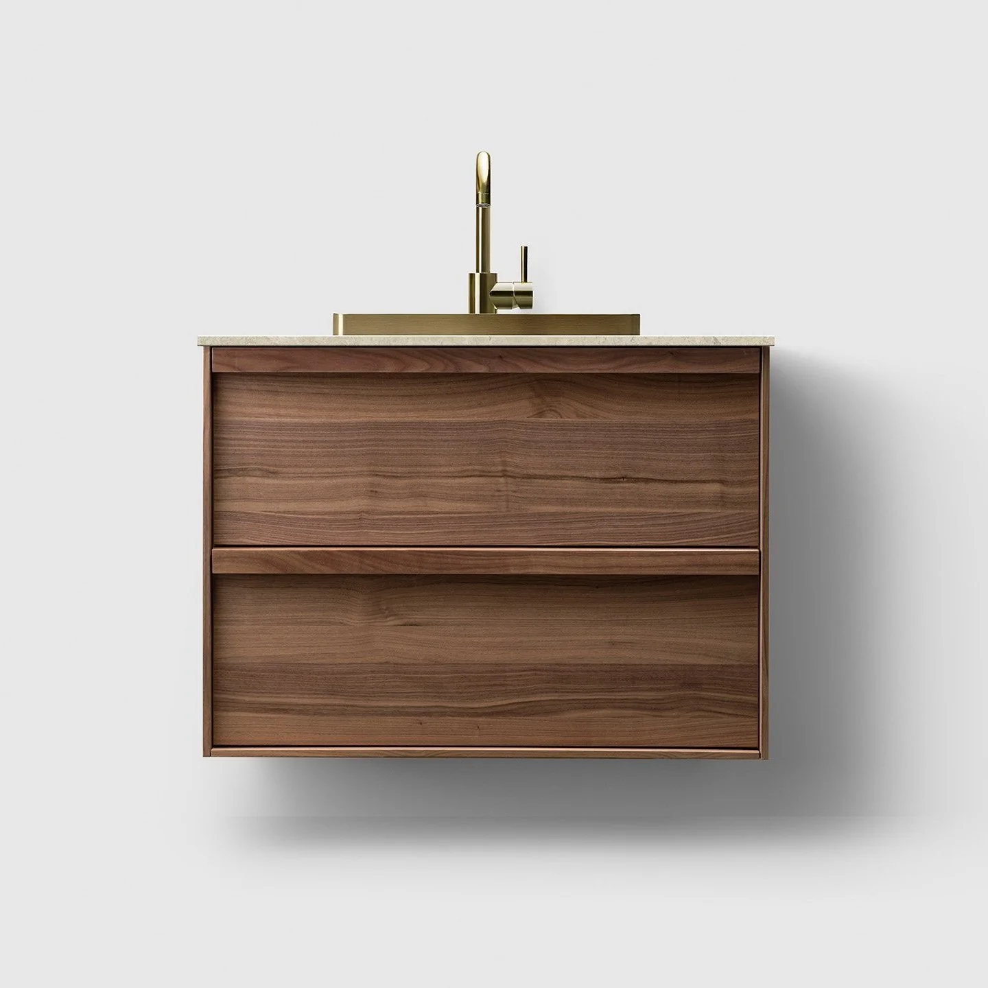 H2 80 cm kommode i 6 ulike farger m/valgfri Granittkeramikk & Brass Servant