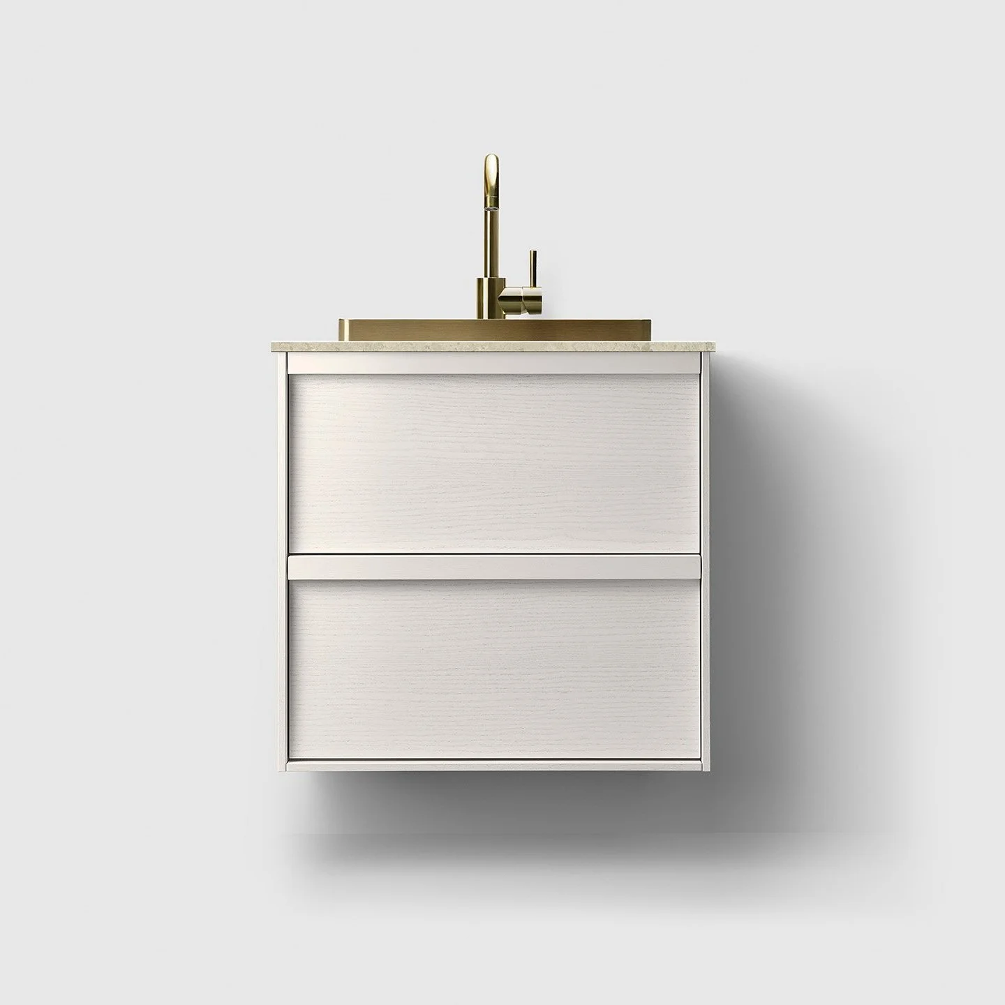 H2 60 cm kommode i 6 ulike farger m/valgfri Granittkeramikk & Brass Servant