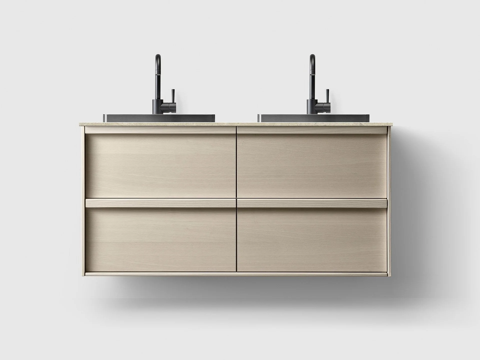 H2 120 cm kommode i 6 ulike farger m/valgfri Granittkeramikk & Black Chrome Servant