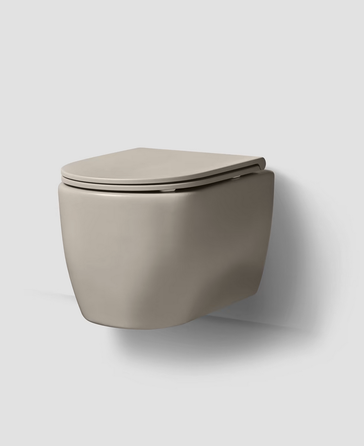 Haven WC/2 Vegghengt toalett med sete - matt sand