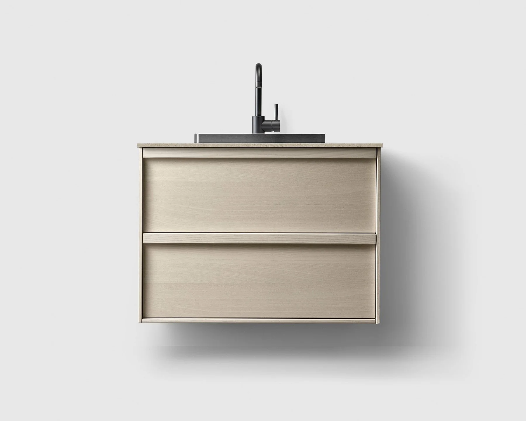 H2 80 cm kommode i 6 ulike farger m/Norrvange Light Grey & Black Chrome Servant