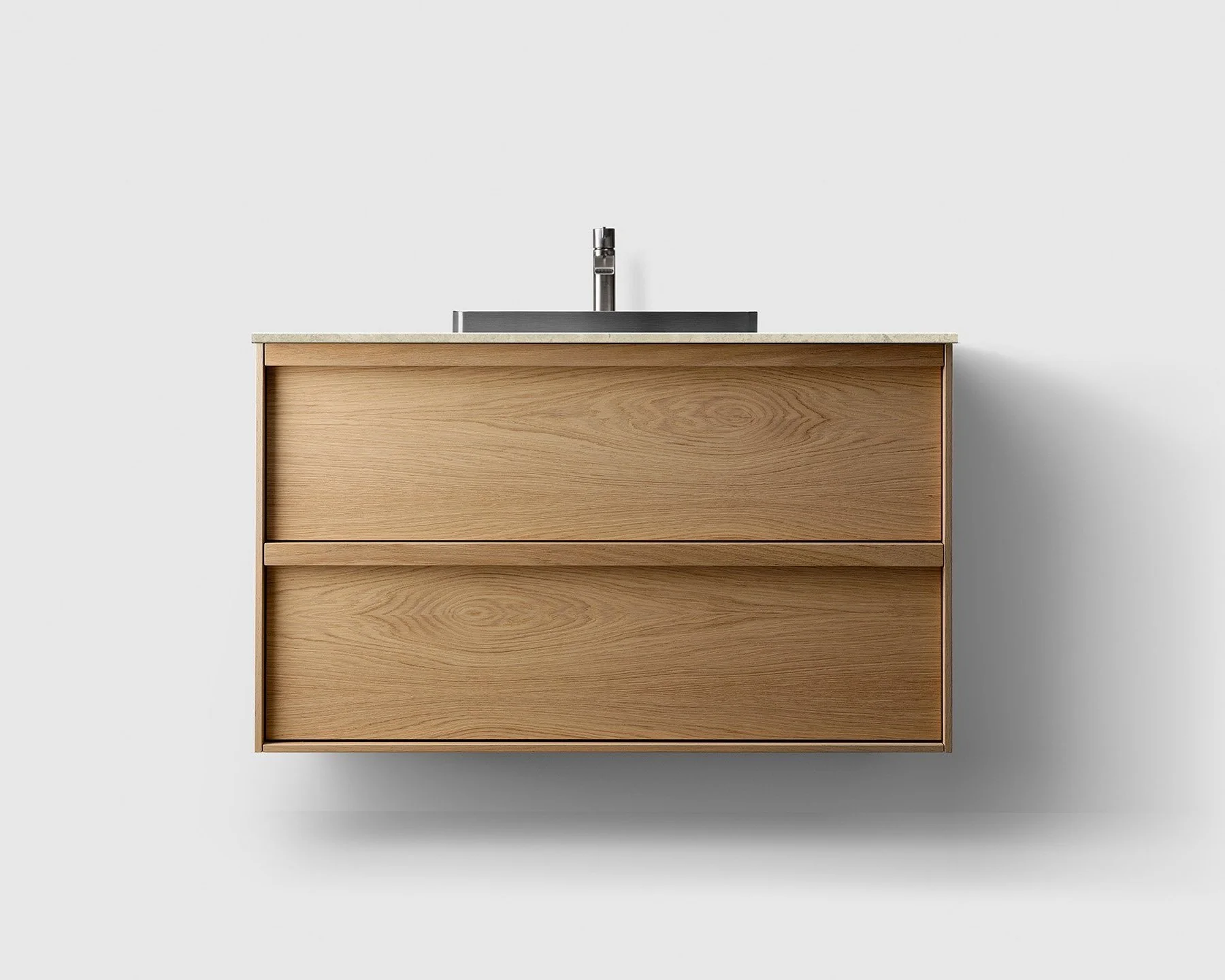 H2 100 cm kommode i 6 ulike farger m/Norrvange Beige & Stainless Steel Servant