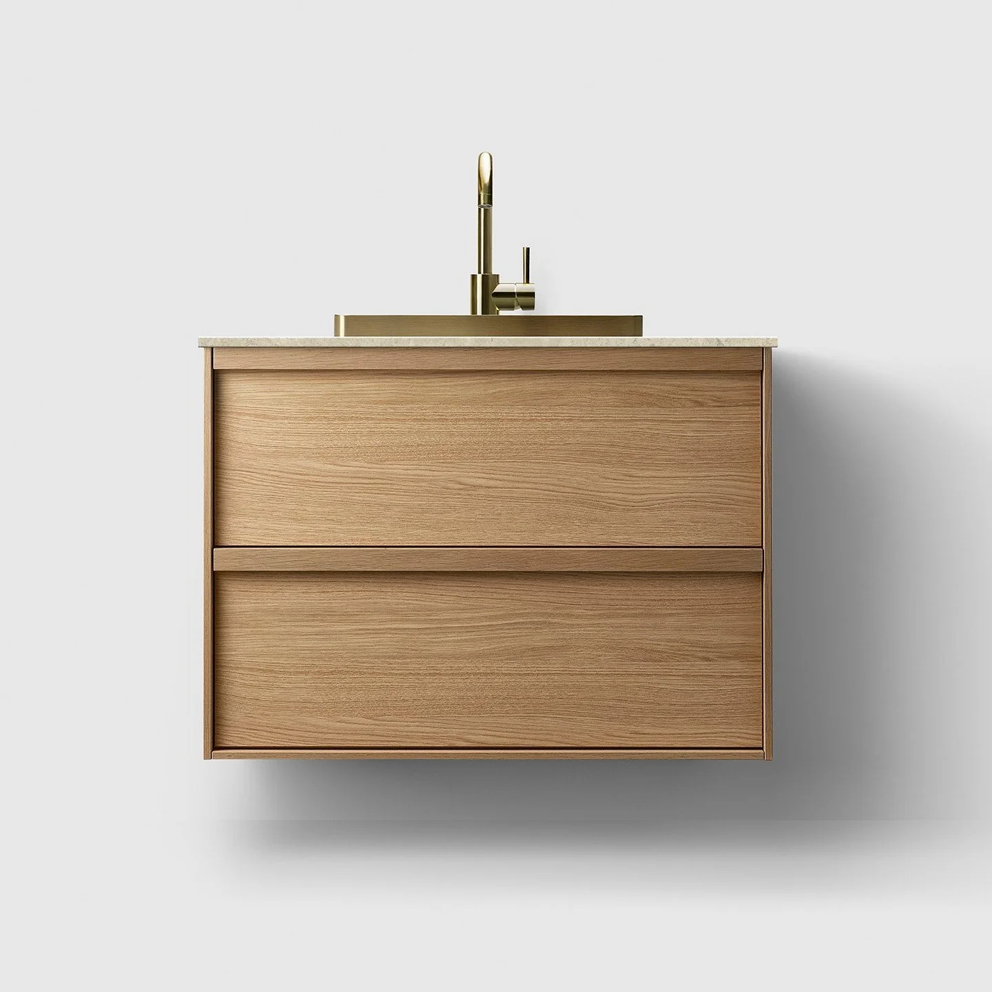 H2 80 cm kommode i 6 ulike farger m/Norrvange Beige & Brass Servant