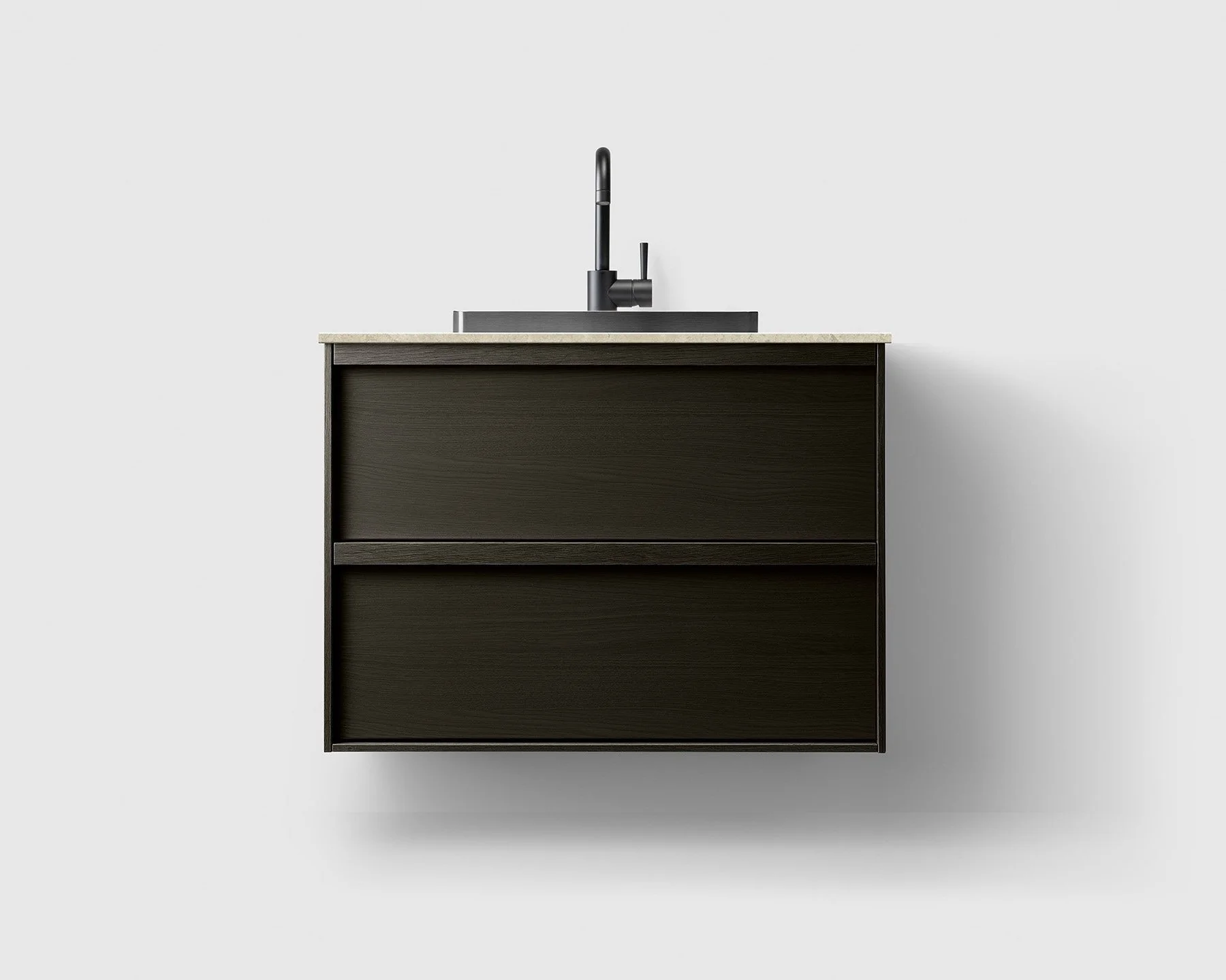 H2 80 cm kommode i 6 ulike farger m/Norrvange Beige & Black Chrome Servant