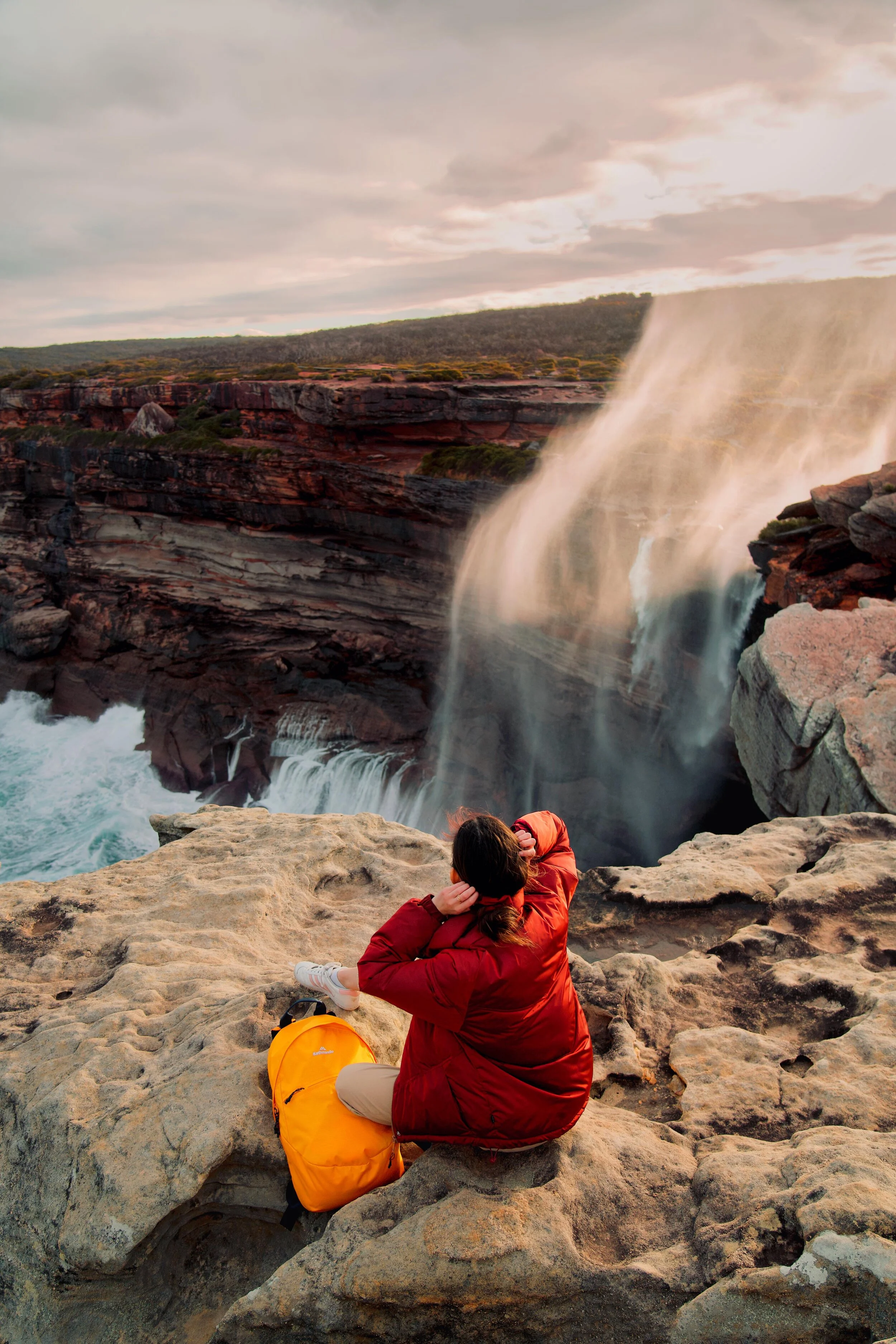Last light at Curracurrong Falls, Royal National Park