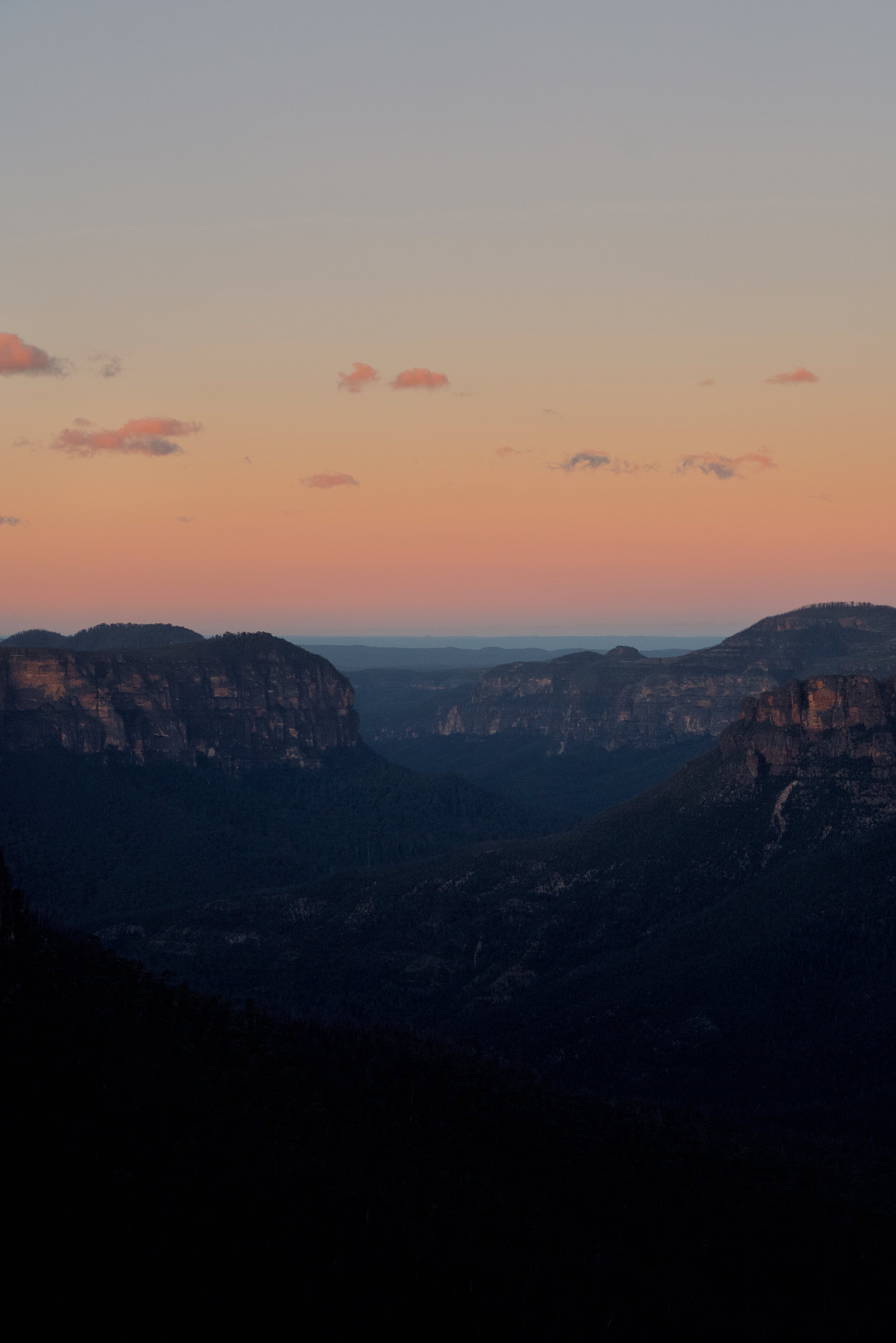 Sunset at Govett's Leap, Blue Mountains
