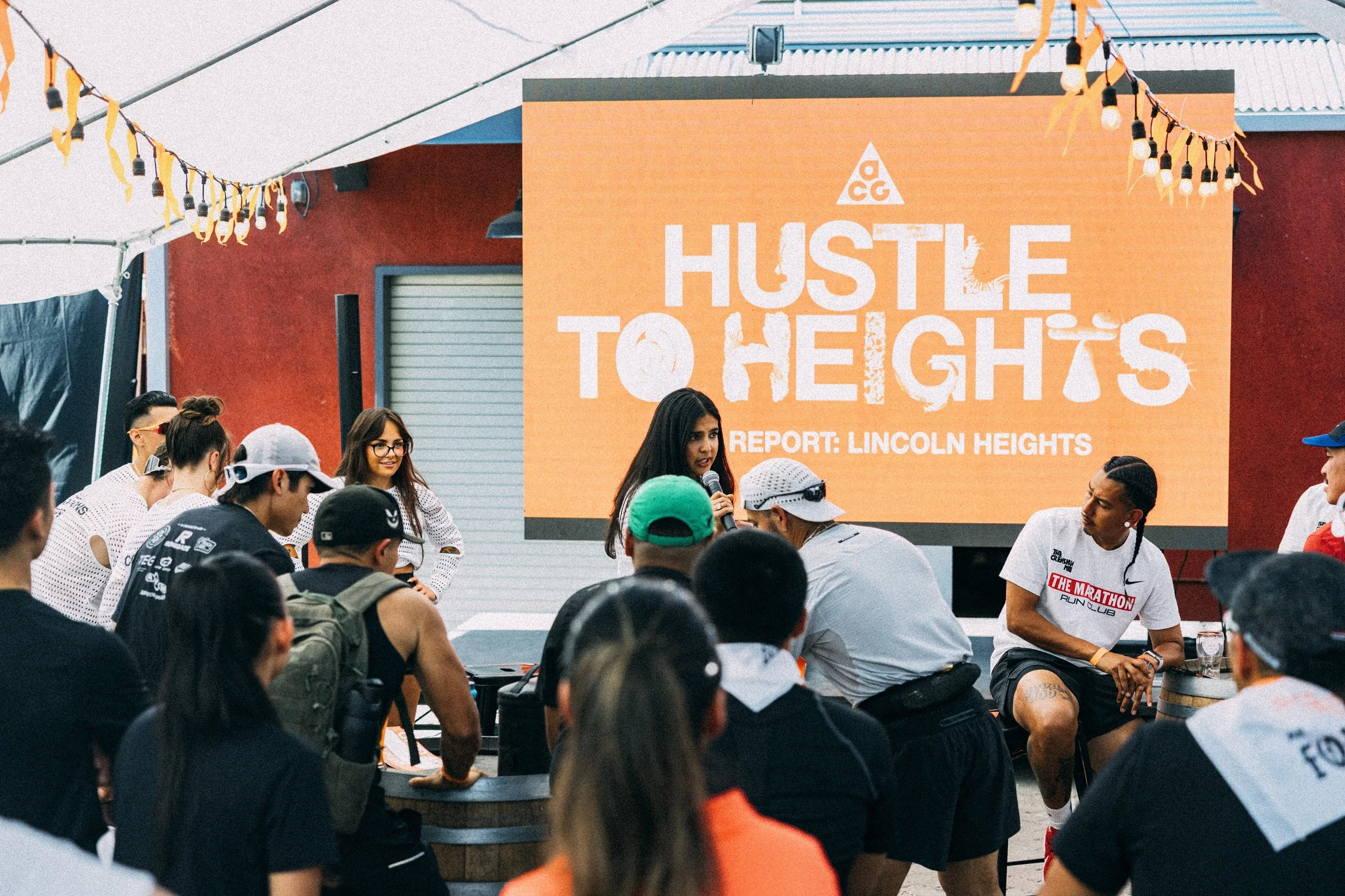 Benny Boy Brewing outdoor patio transformed into Nike ACG  athlete hub by 25/EIGHT