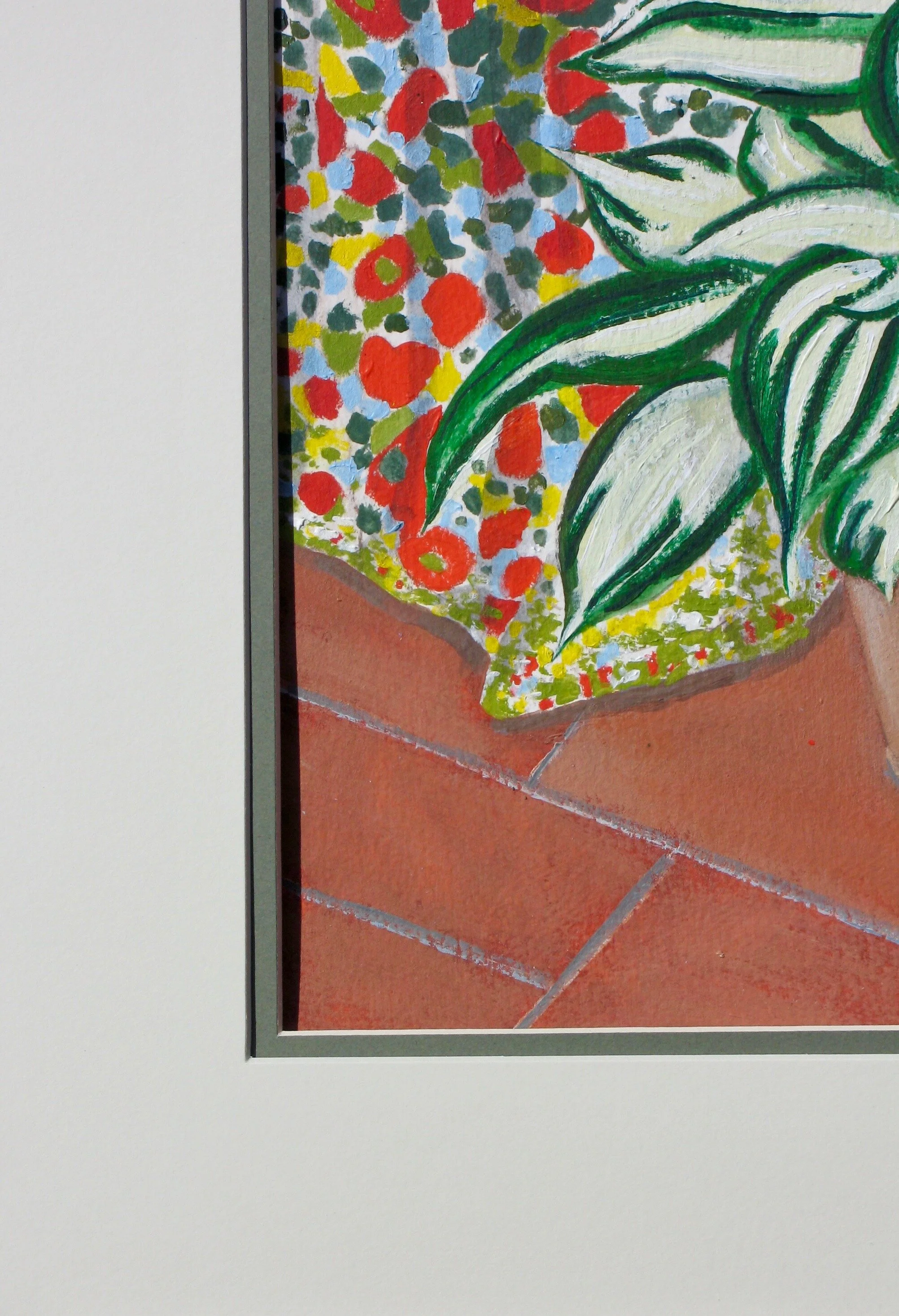 Flowering hosta, double-mounted by Cy Pawsey