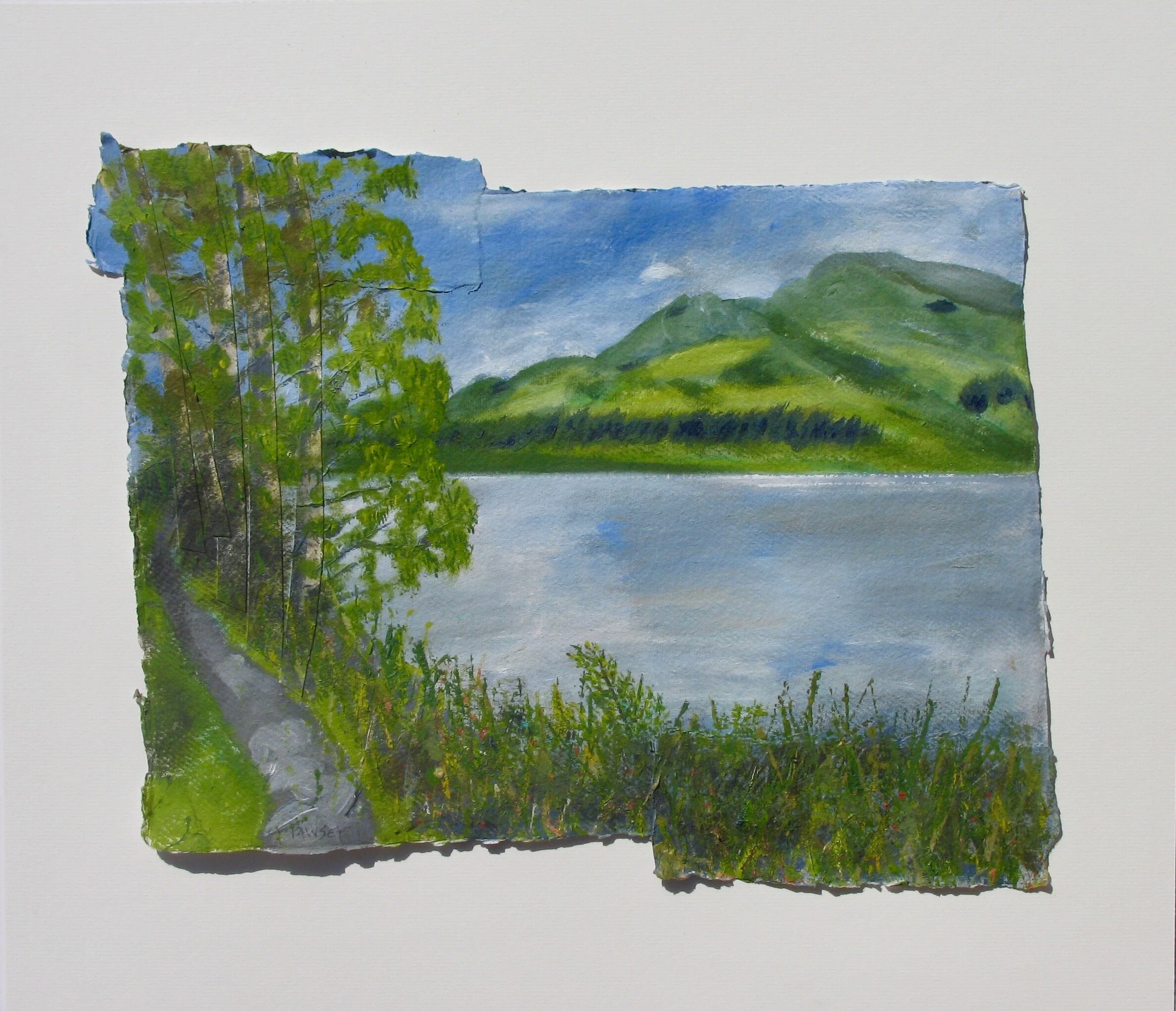 Loch Lomond, acrylic painting by Cy Pawsey
