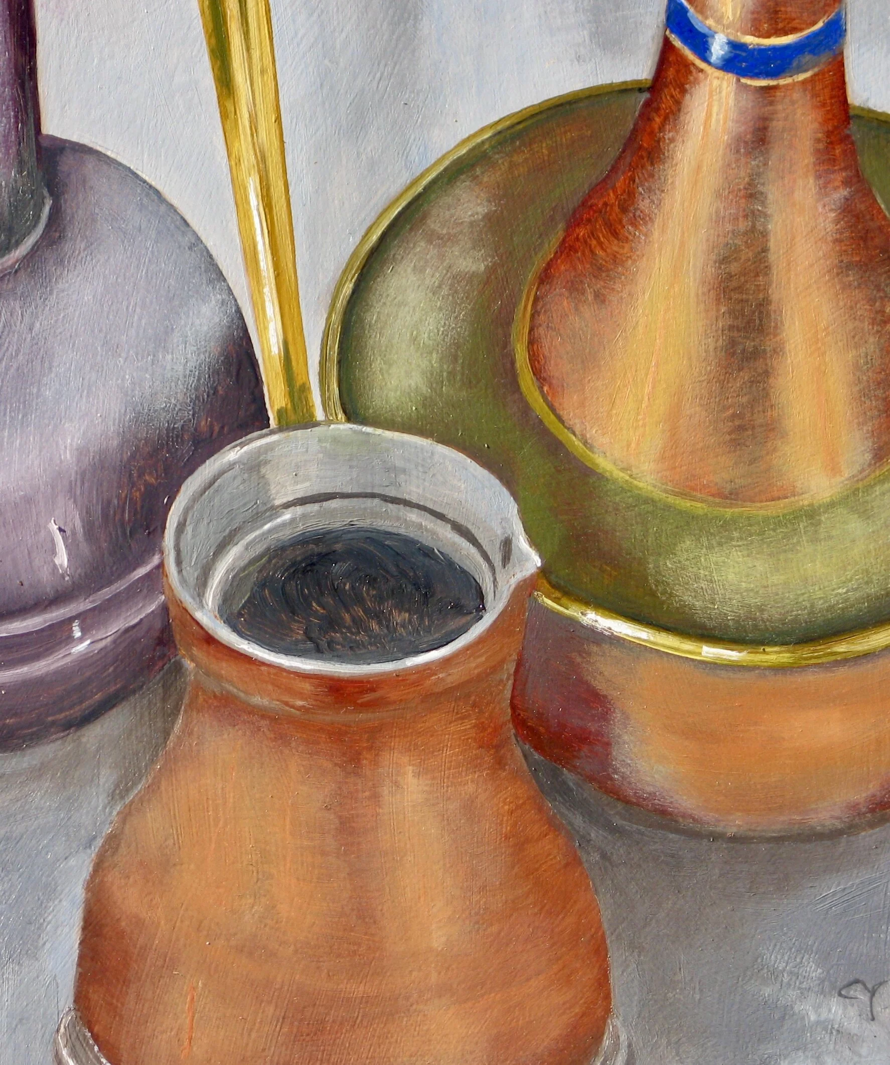 Metal jugs original oil painting