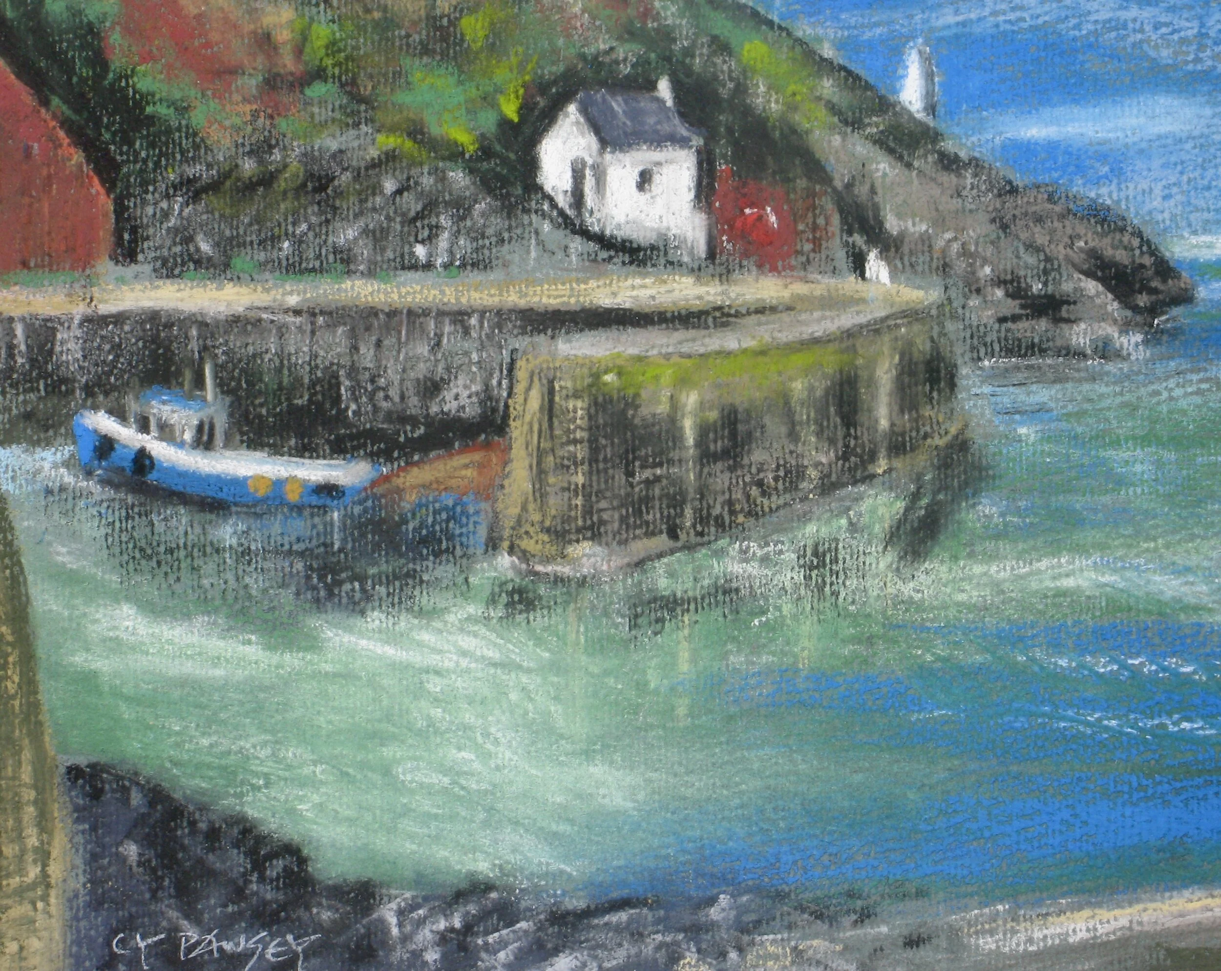 Porthgain harbour by Cy Pawsey, detail