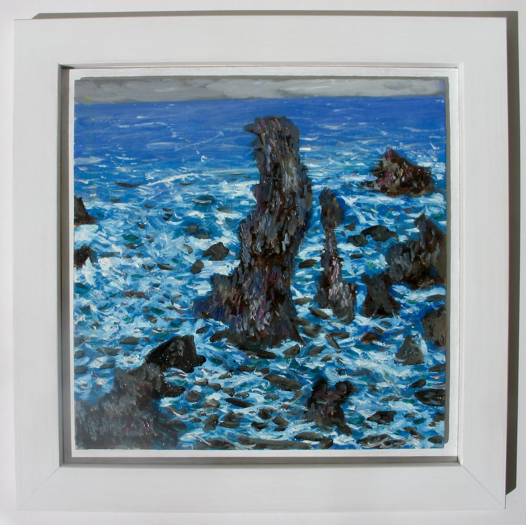 "Pyramids" framed oil painting