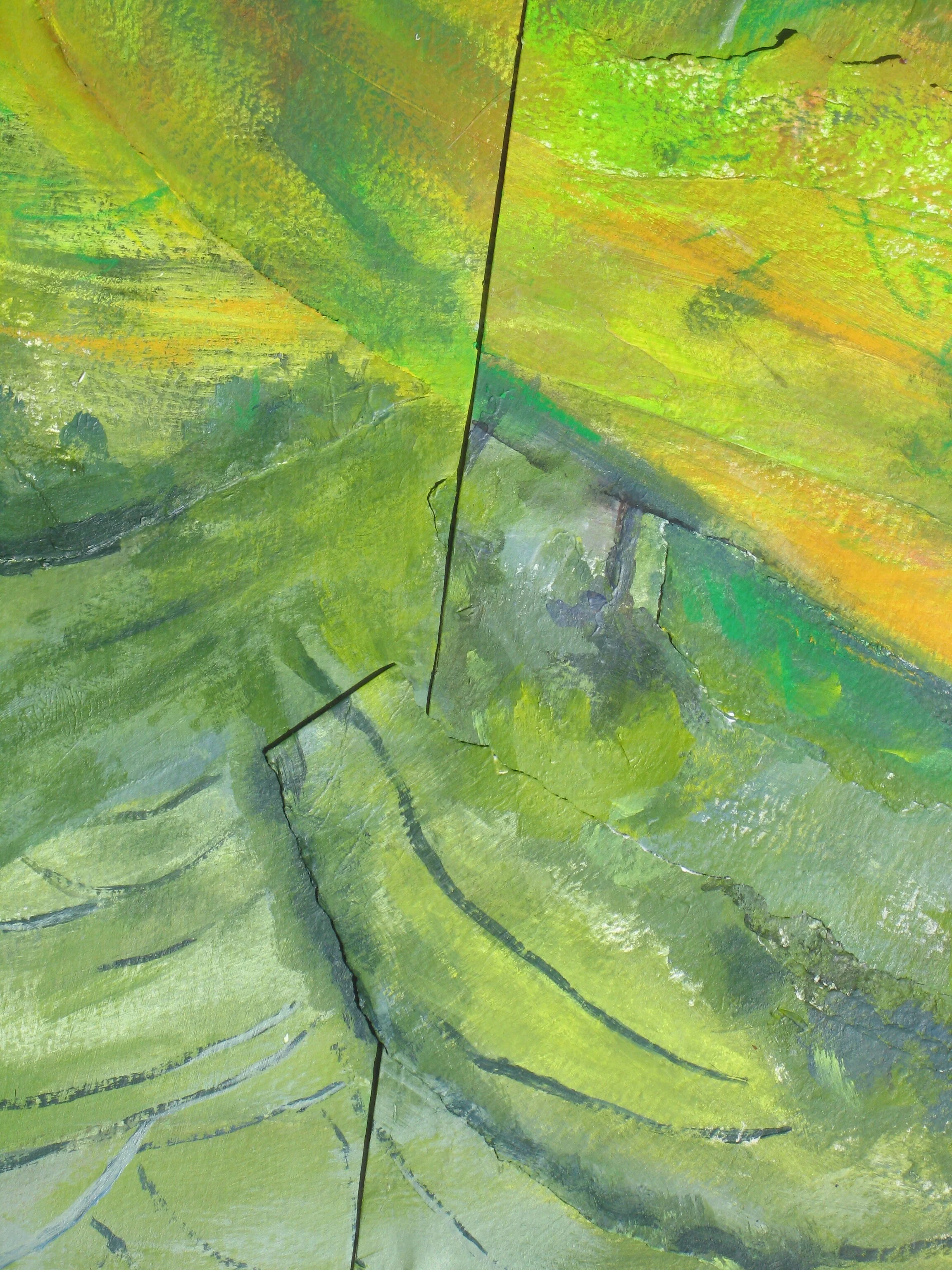 Landscape painting by Cy Pawsey, detail