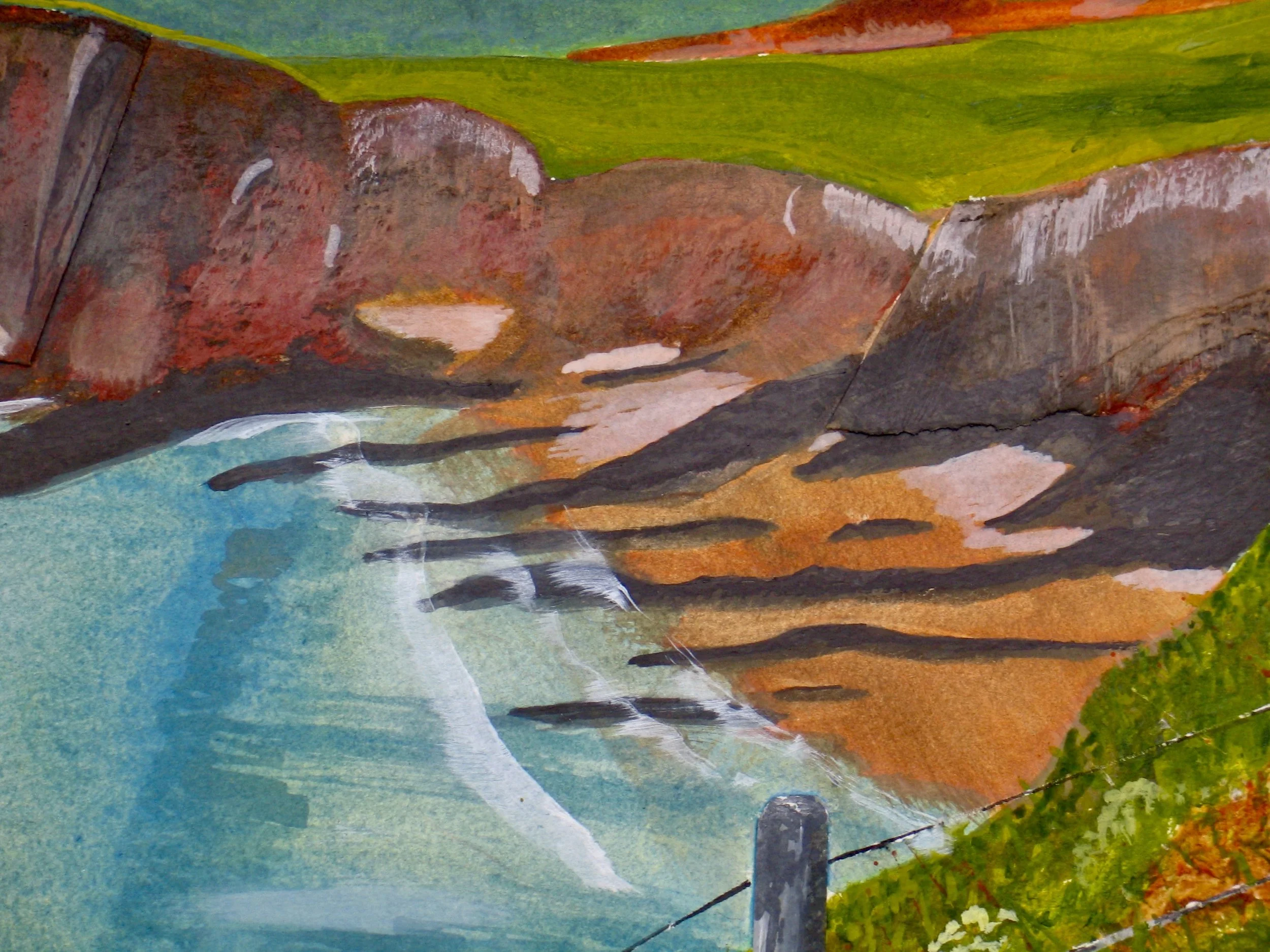 Beach at Traeth Llyfn by Cy Pawsey