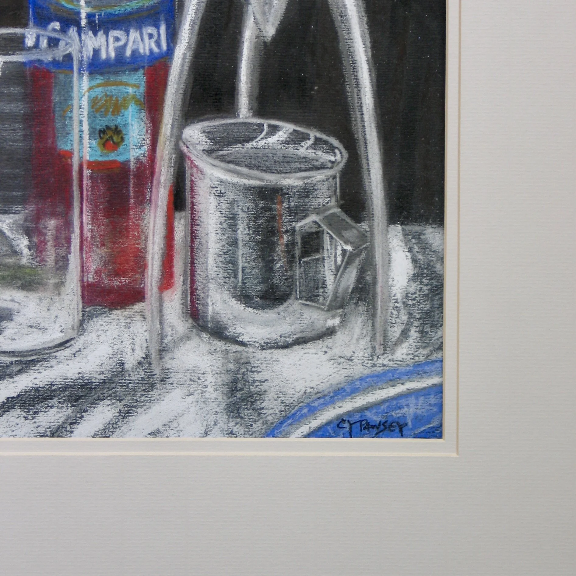 Original pastel painting by Cy Pawsey, detail