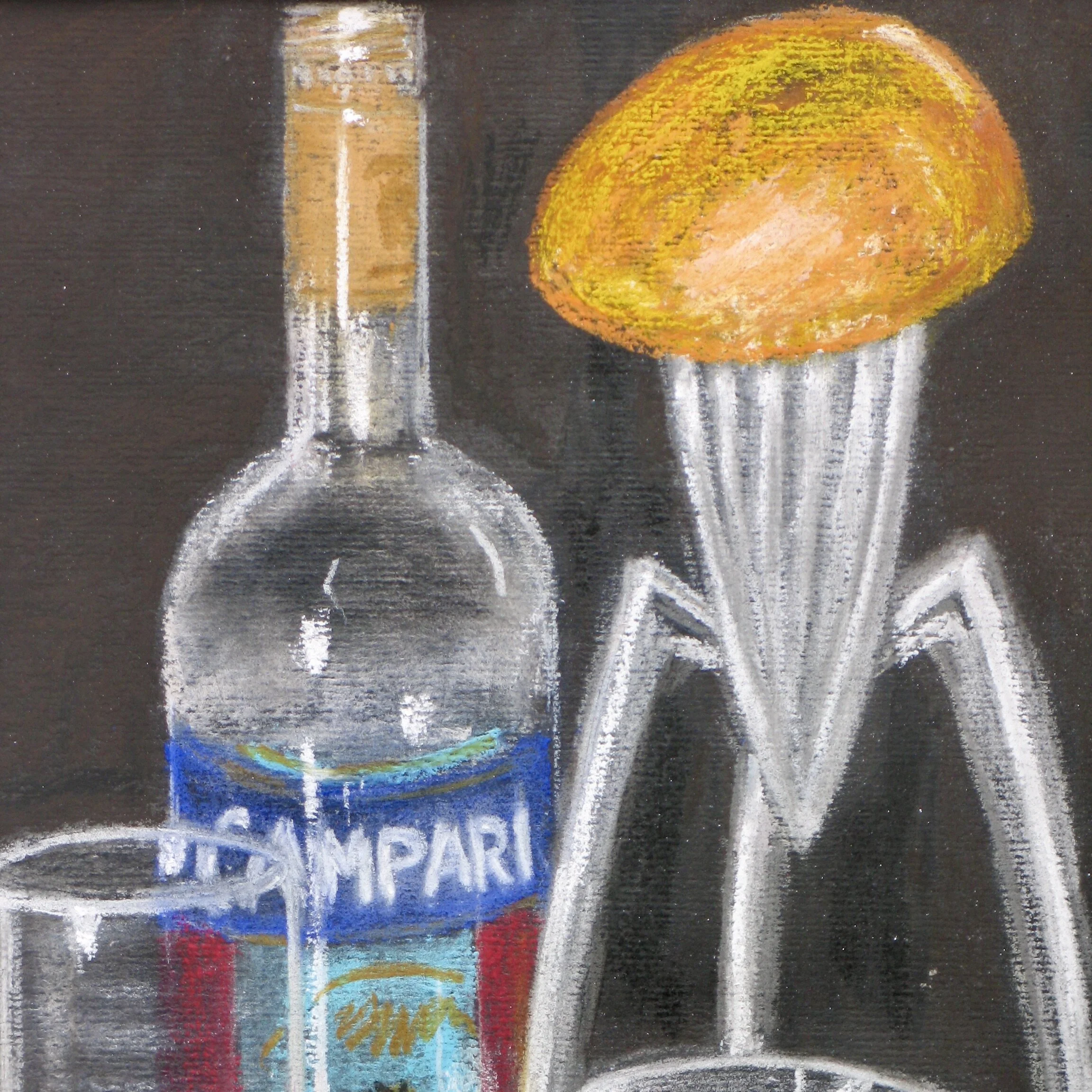 Orange squeezer, pastel detail