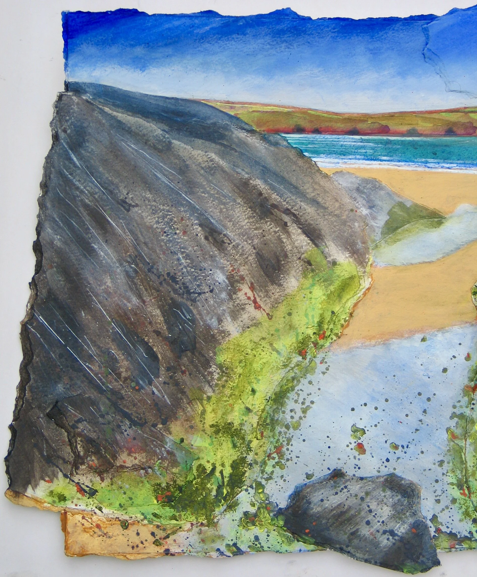 Original acrylic painting by Cy Pawsey, detail