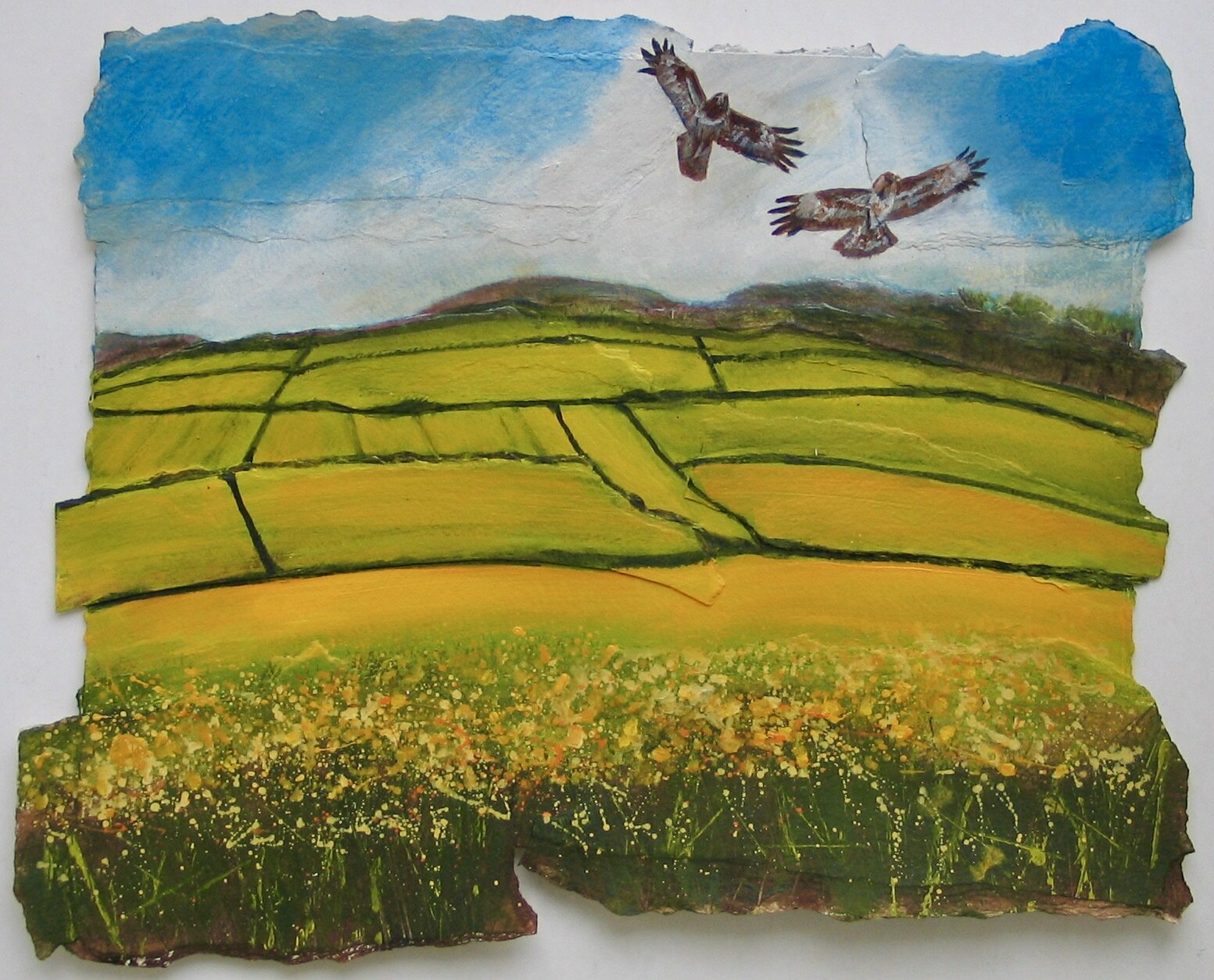 Original acrylic painting by Cy Pawsey, detail