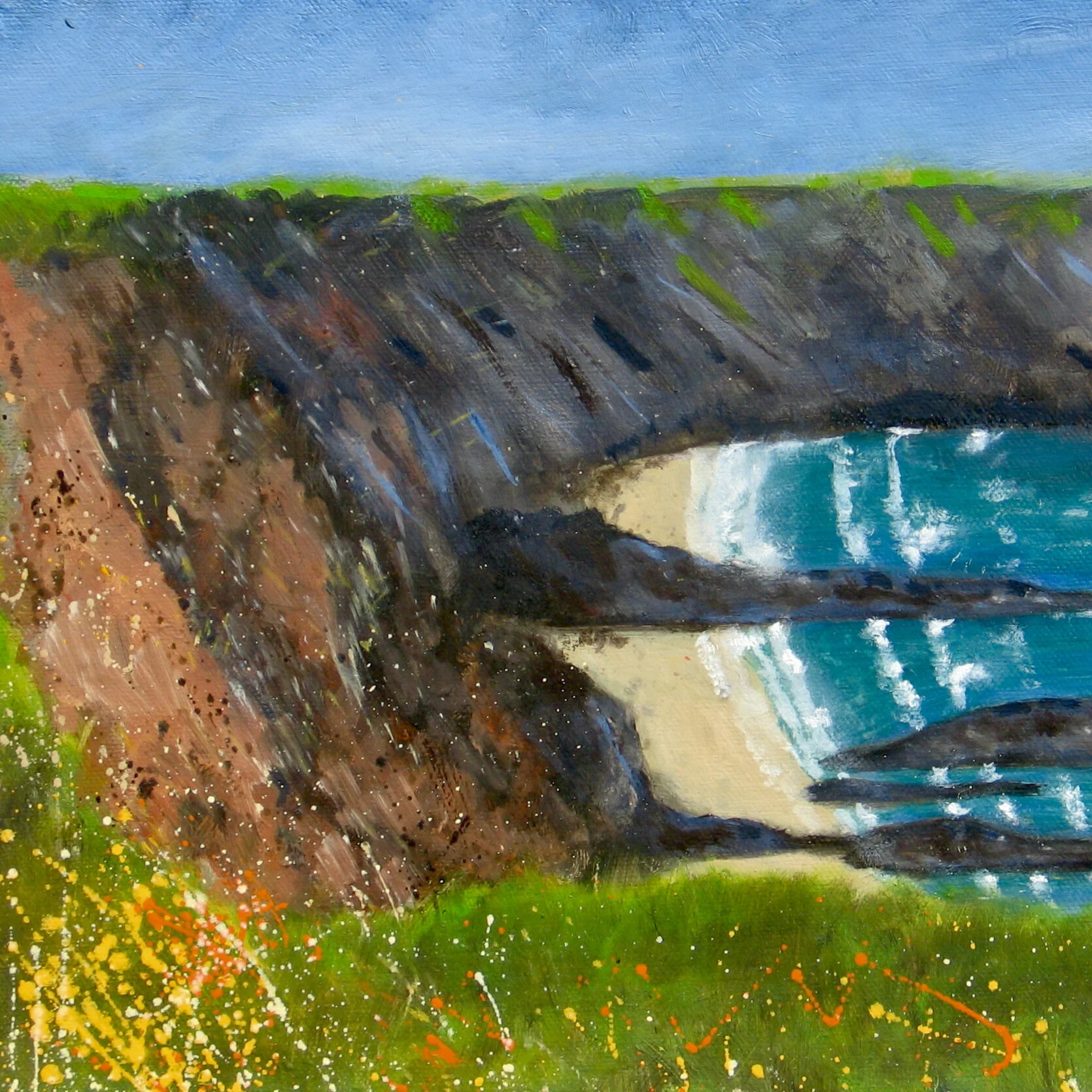 Pembrokeshire beach, detail, by Cy Pawsey