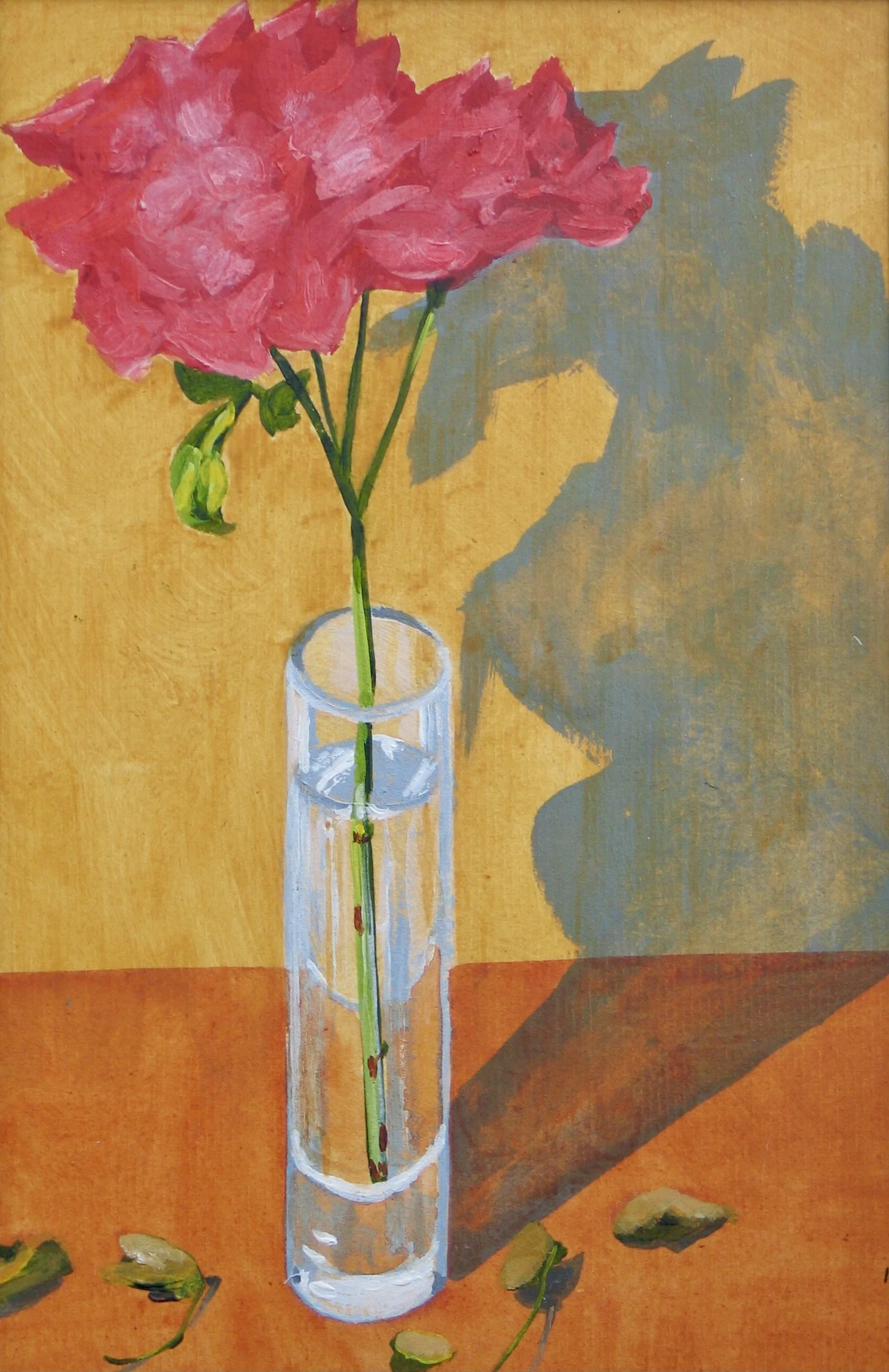 Original flower painting in acrylic by Cy Pawsey