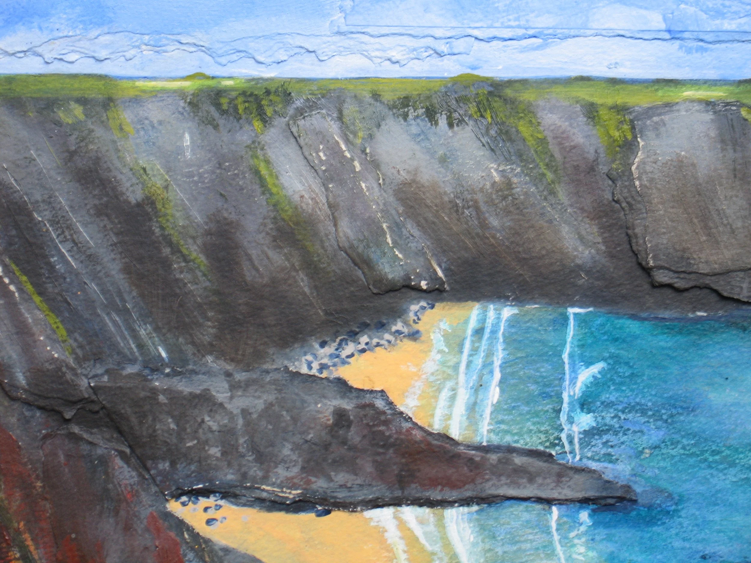 Pembrokeshire beach painting, detail