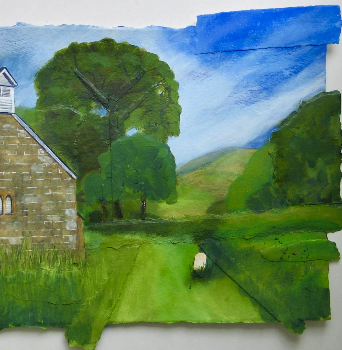Towards The Black Mountains, Wales from St. Ellyw's Church