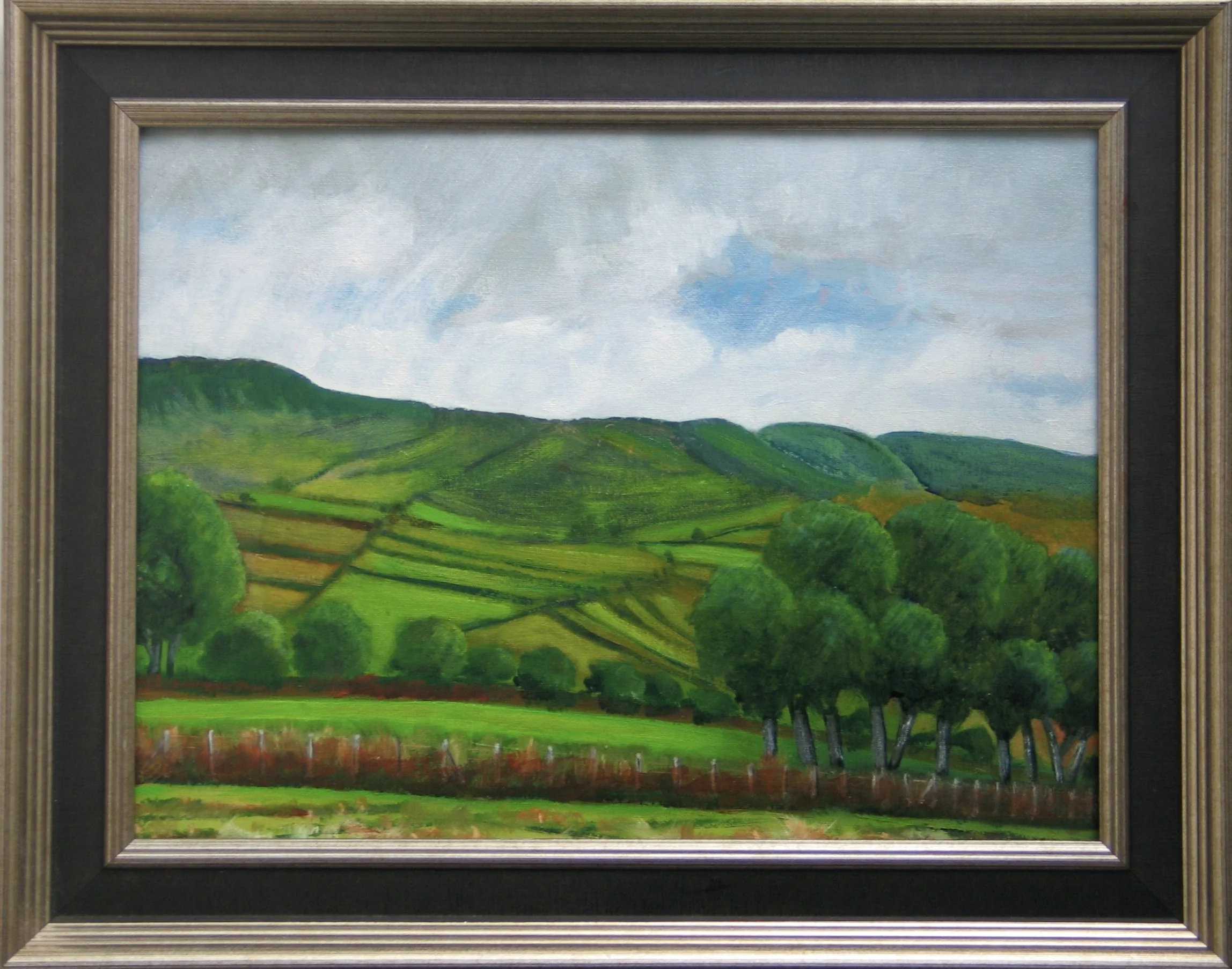 Oil painting of the Black Mountains, Wales by Cy Pawsey