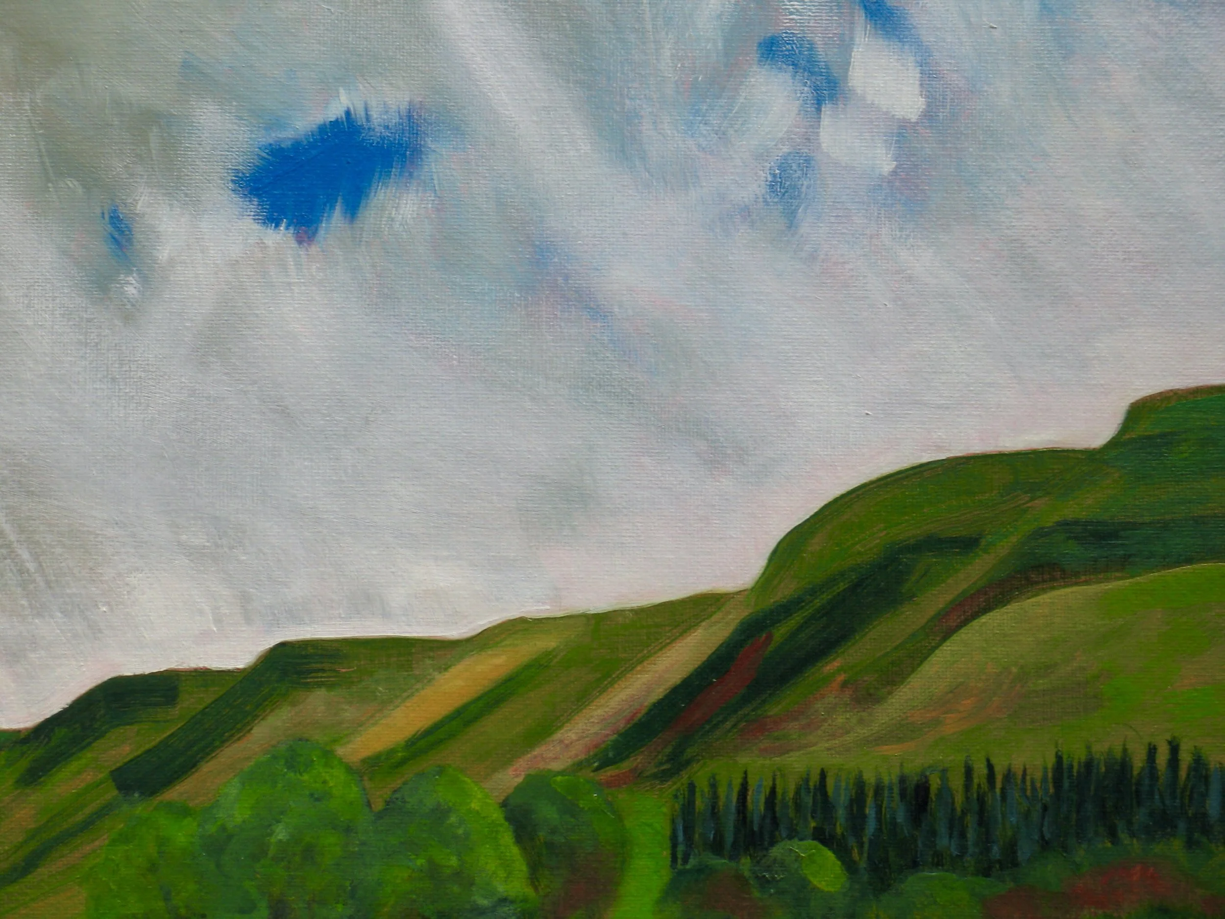 Original oil painting by Cy Pawsey, detail